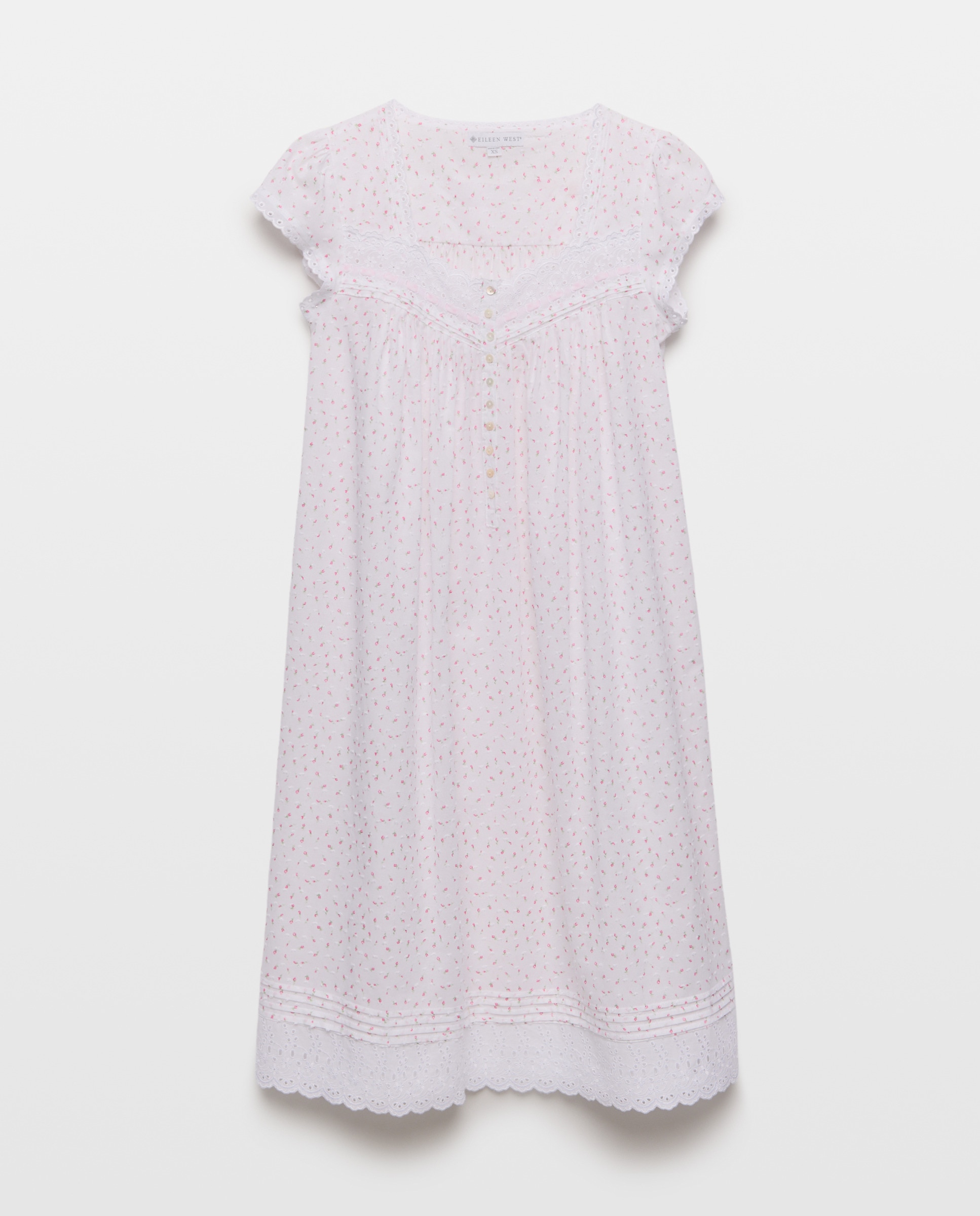 Camisa de Dormir com Manga Curta Rosa-claro-3