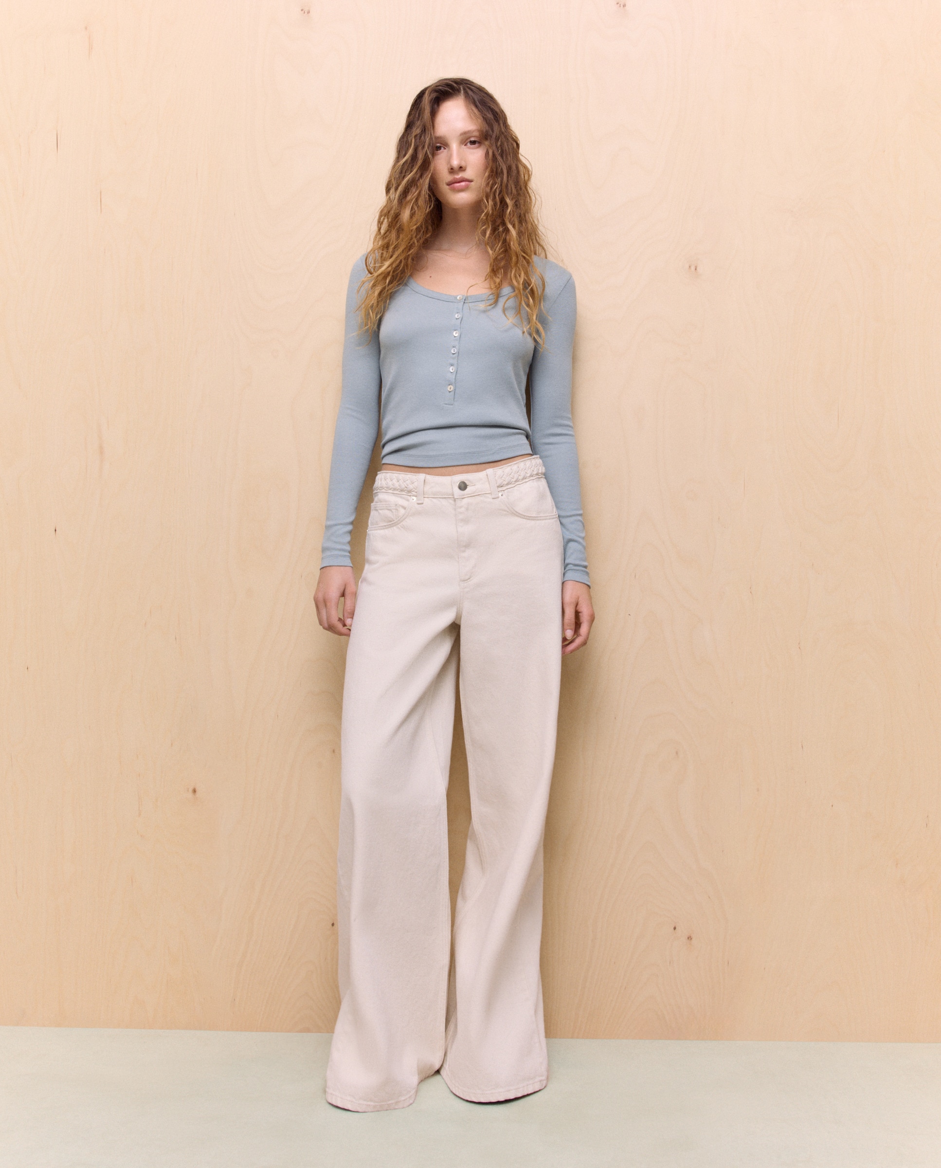 T-shirt Lisa de Algodão Verde-2