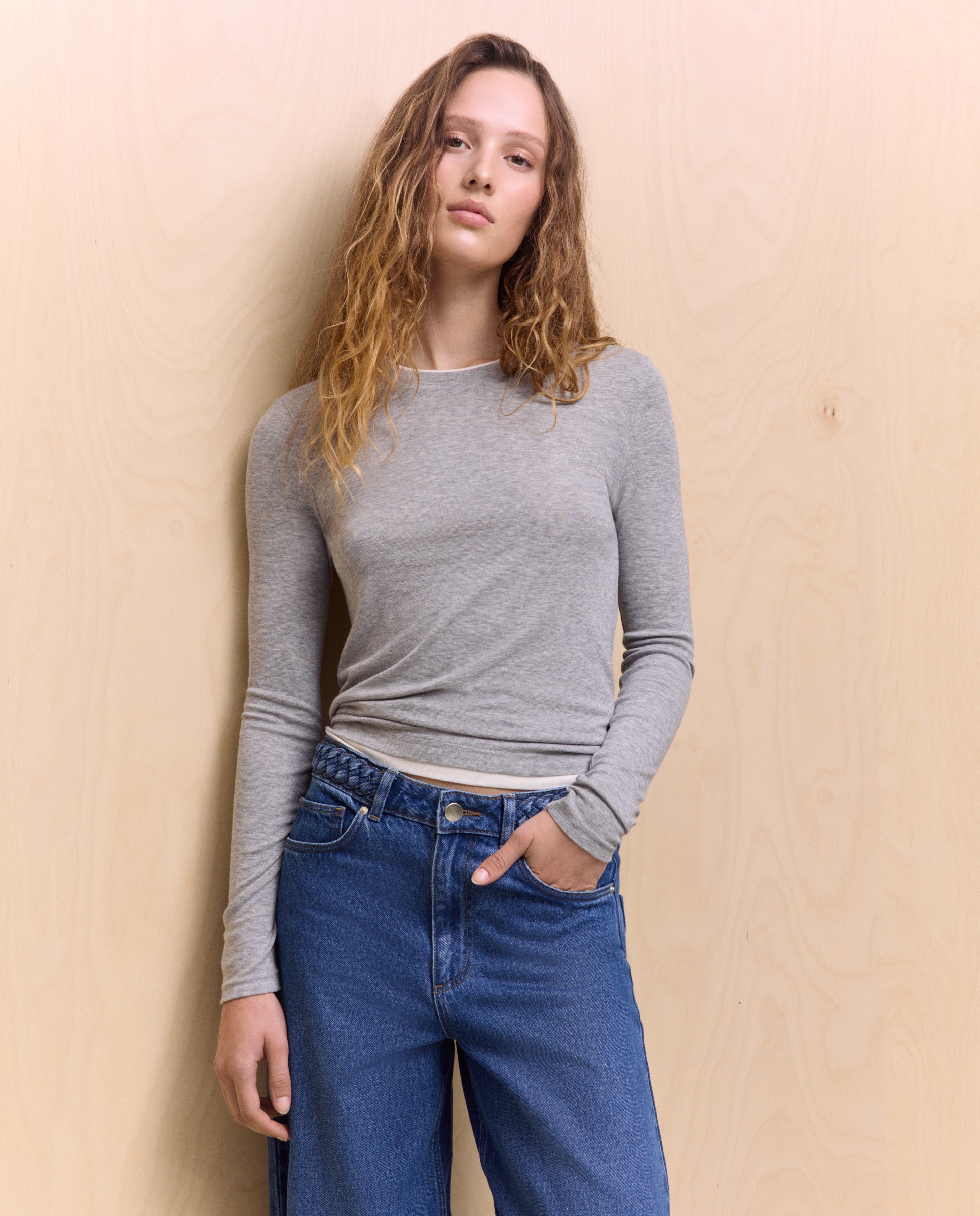 Imagem 0 de T-shirt com Efeito de Peça Dupla