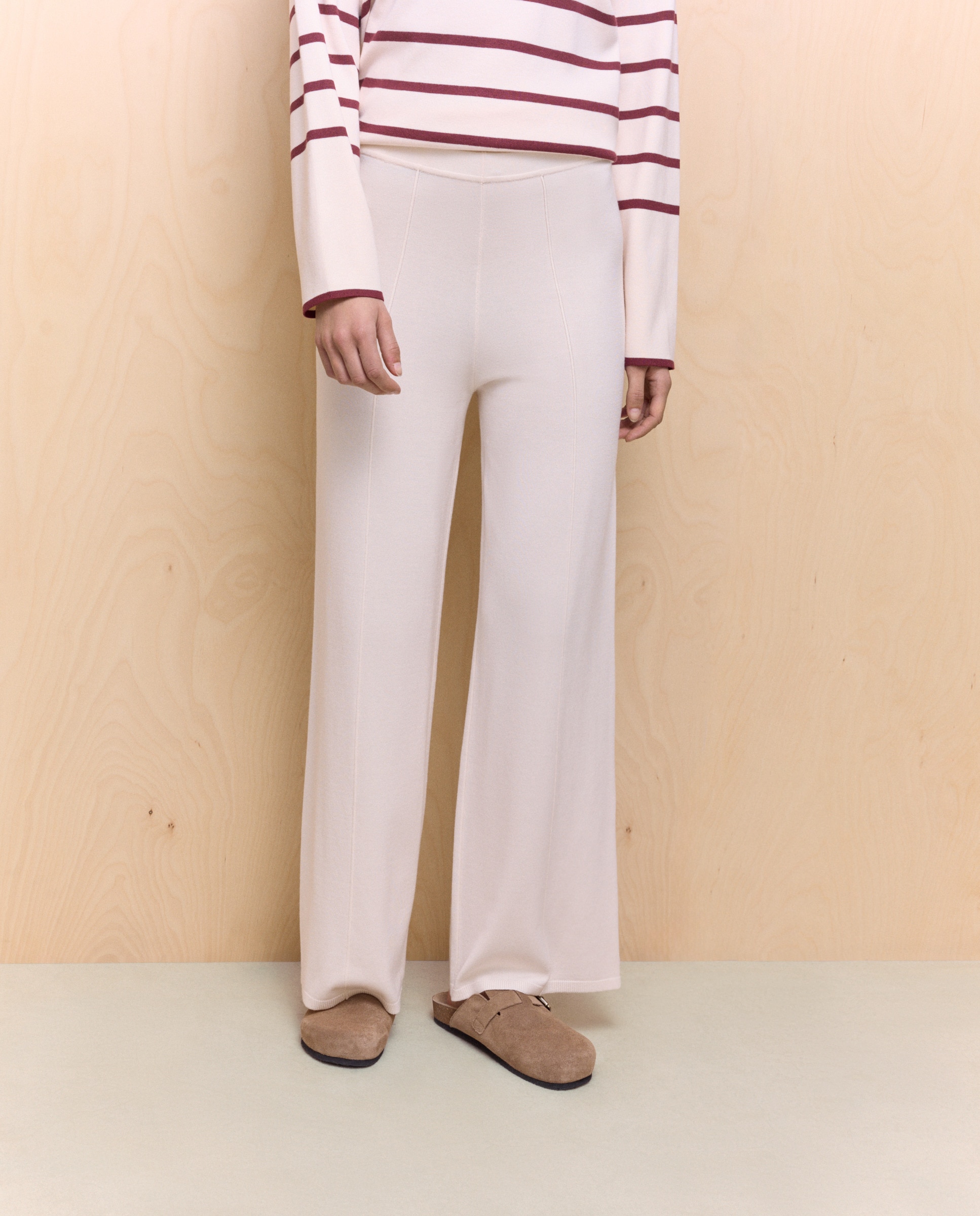 Calças de Malha 120 Cru-2