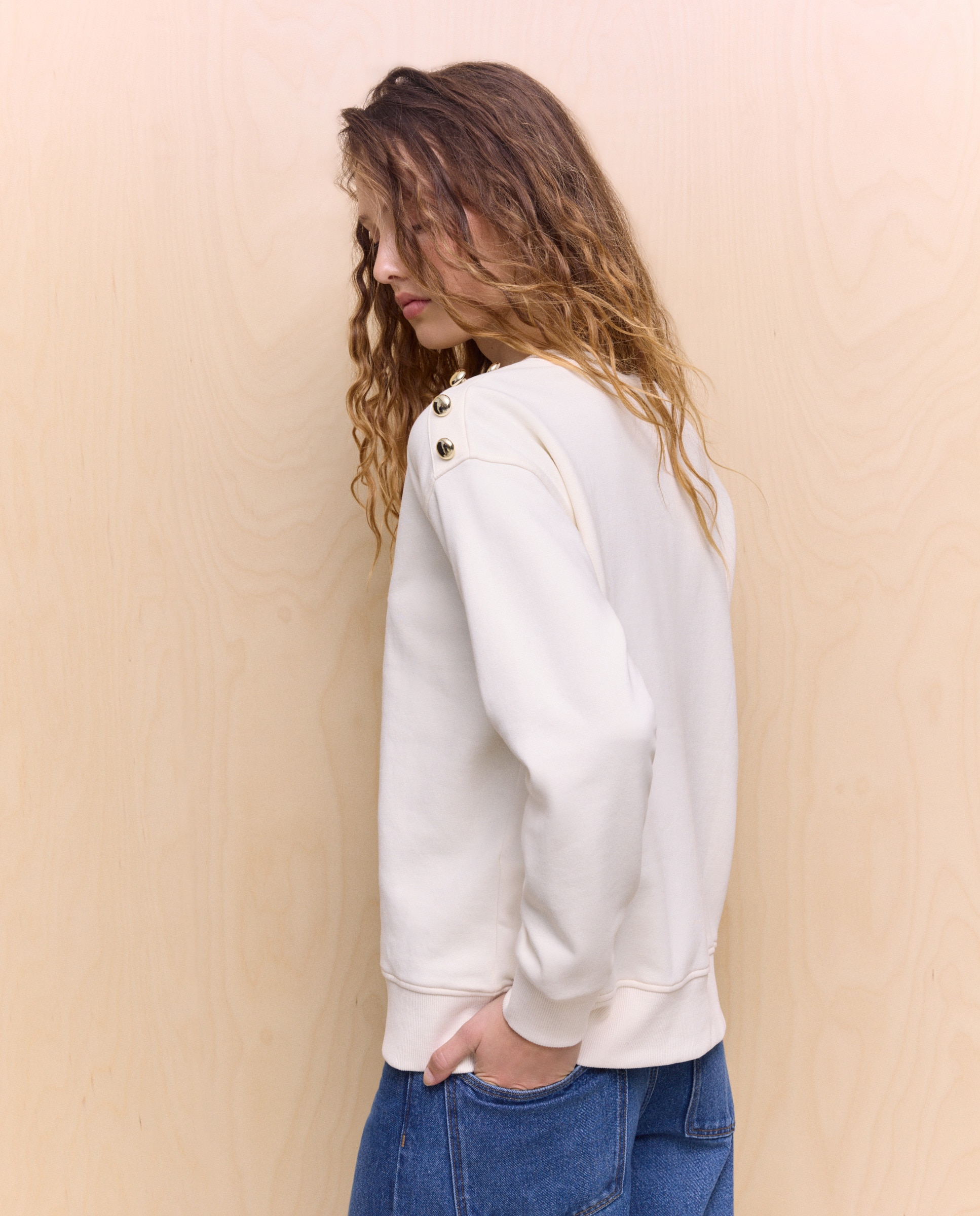 Sweatshirt Estampada de Algodão Marsala-3