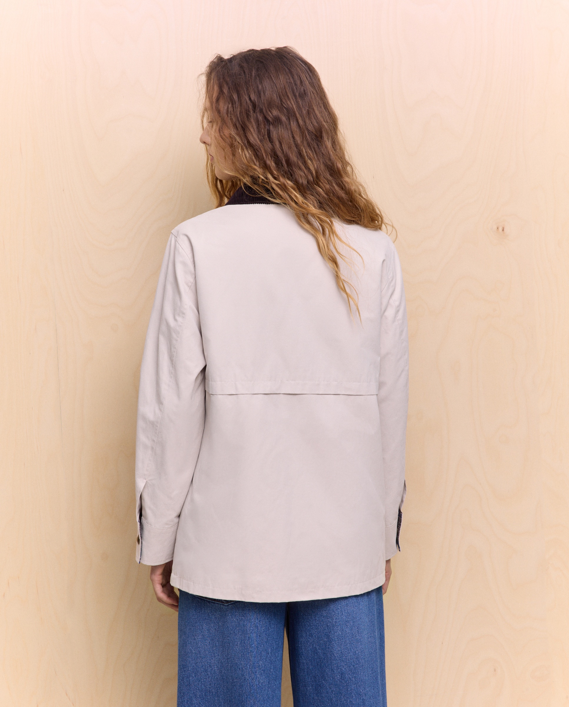 Parka de Algodão Lisa 850 Pedra-3