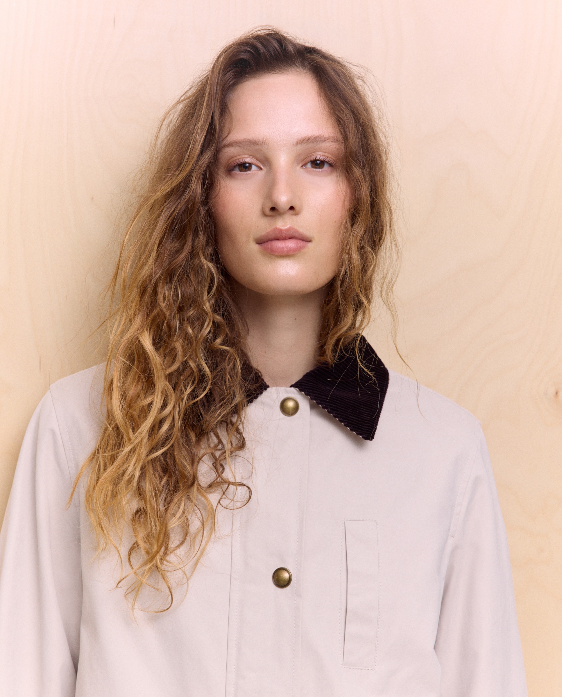 Parka de Algodão Lisa 850 Pedra-4