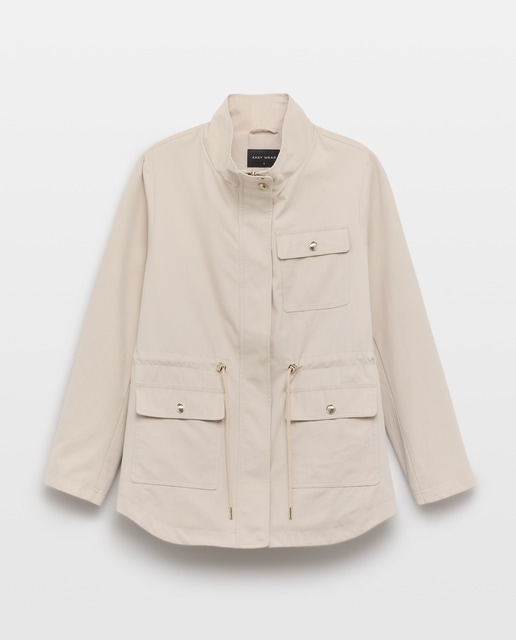 Imagem 0 de Casaco Safari Liso de Algodão