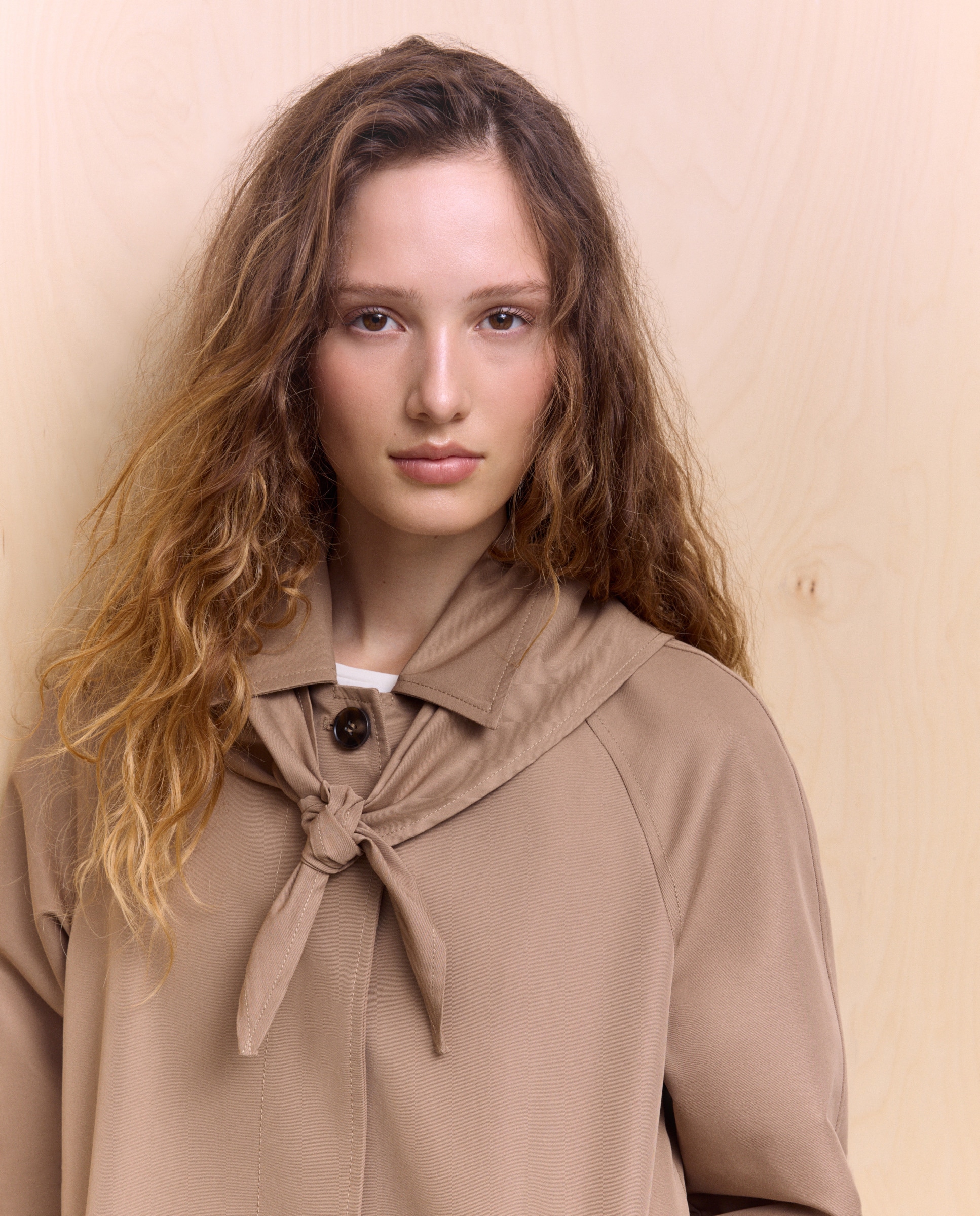 Gabardine Comprida Lisa 730 Camel-4