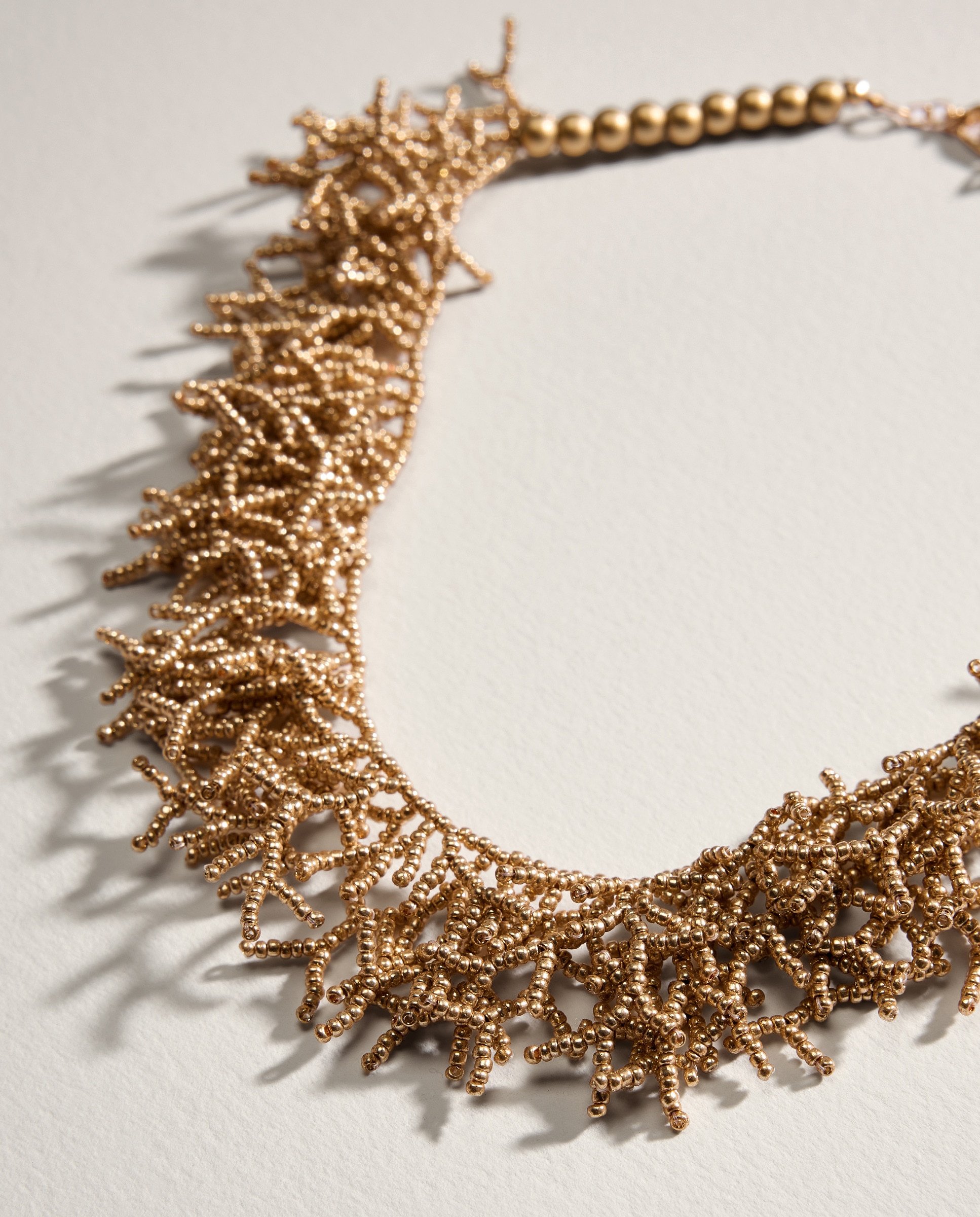 Colar com Missangas - Coral 390 Ouro-1