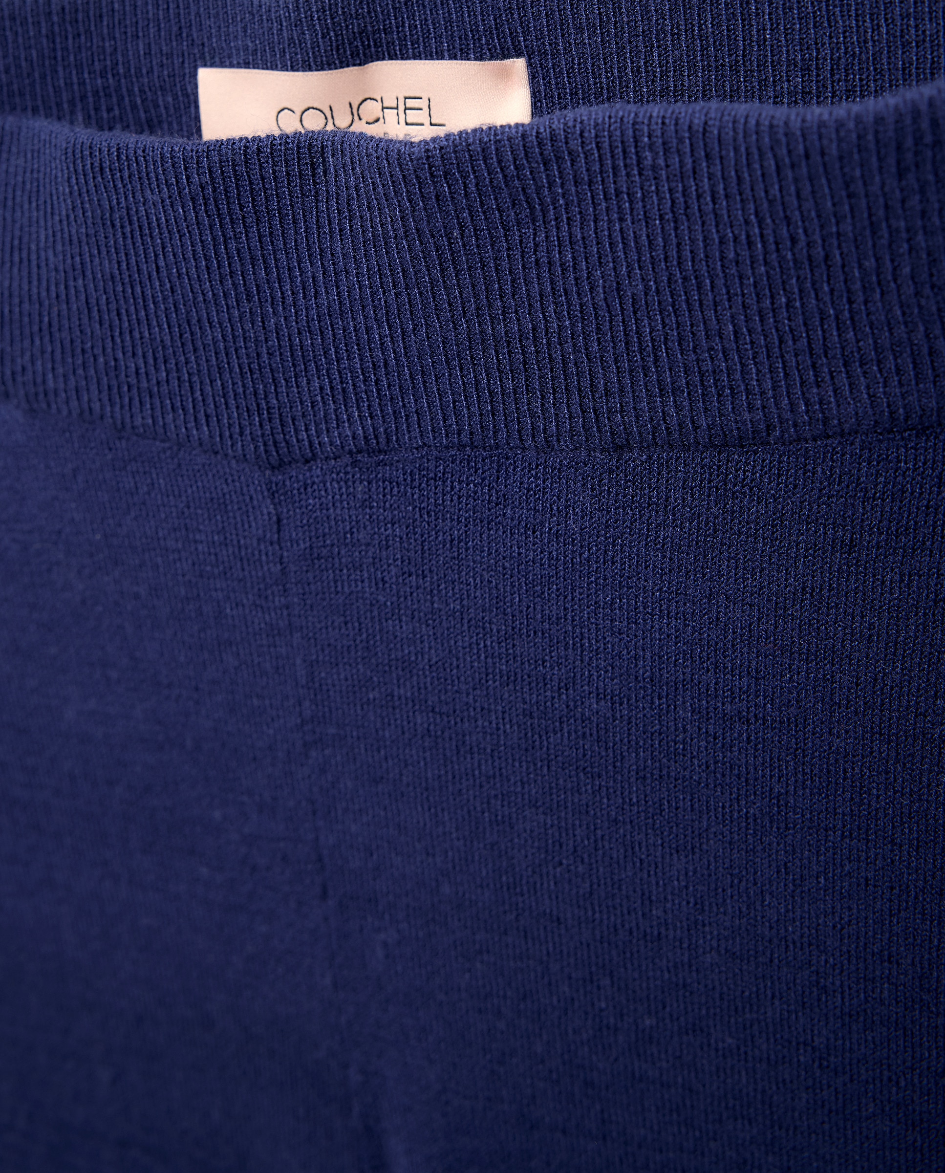 Calças de Pijama de Tricot com Detalhes nas Bainhas Azul-marinho-5