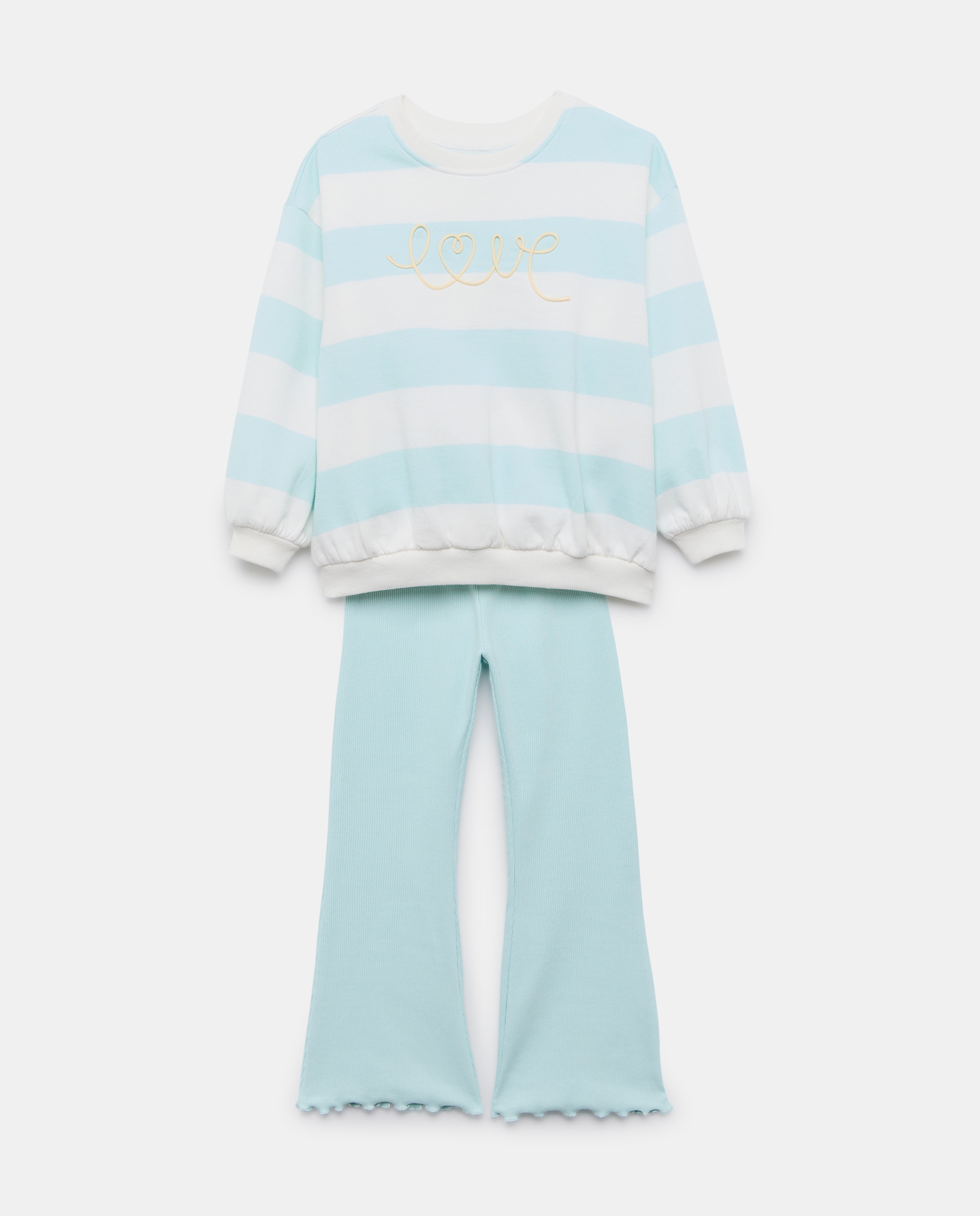 Conjunto de Sweatshirt e Leggings com Desenho Floral Kids El Corte Inglés Verde-4