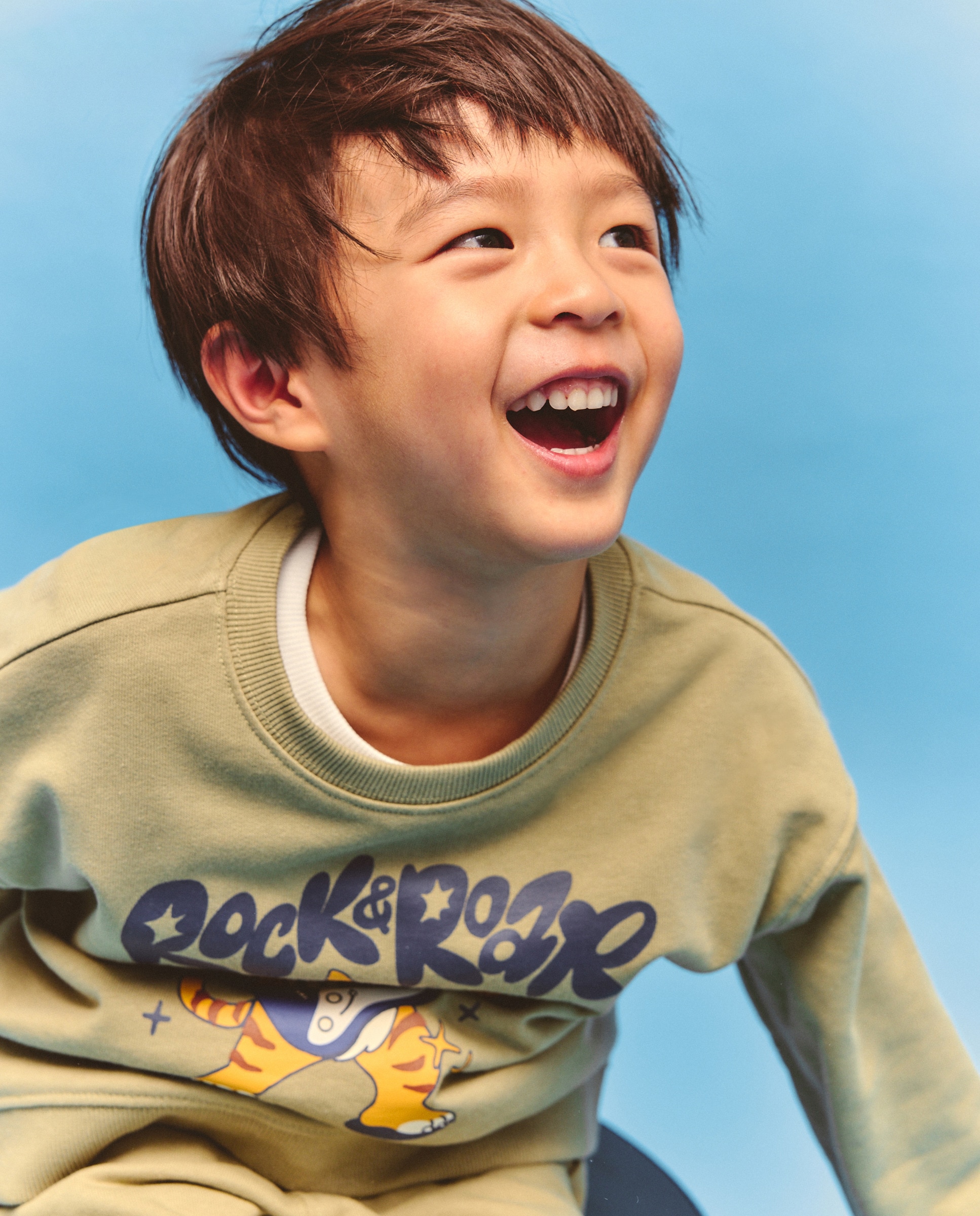 Conjunto de 2 Peças: Sweatshirt Fechada com Estampado Posicional e Calças de Felpa Kids El Corte Inglés Verde-2