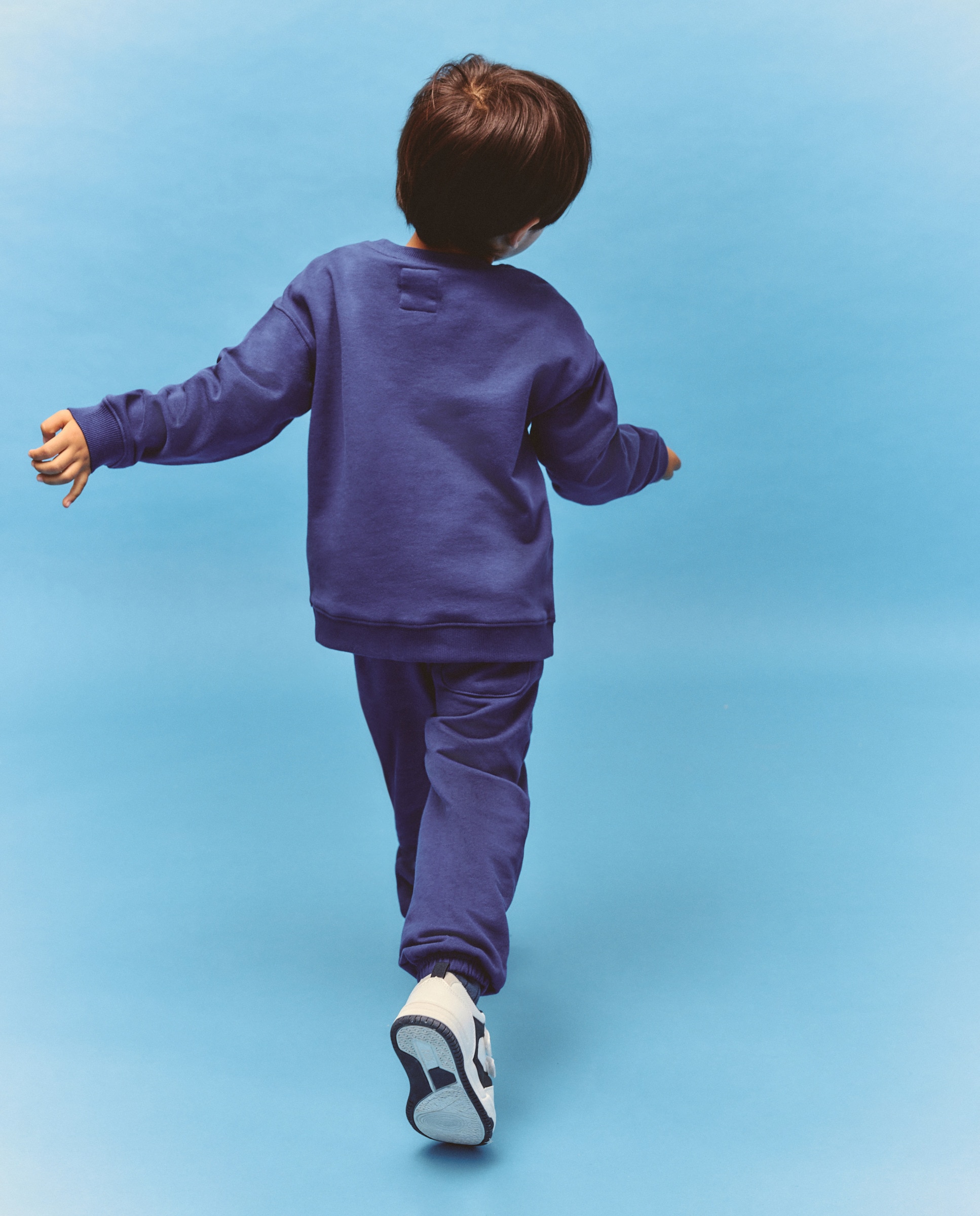 Conjunto de 2 Peças: Sweatshirt Fechada com Estampado Posicional e Calças de Felpa Kids El Corte Inglés Azul-3