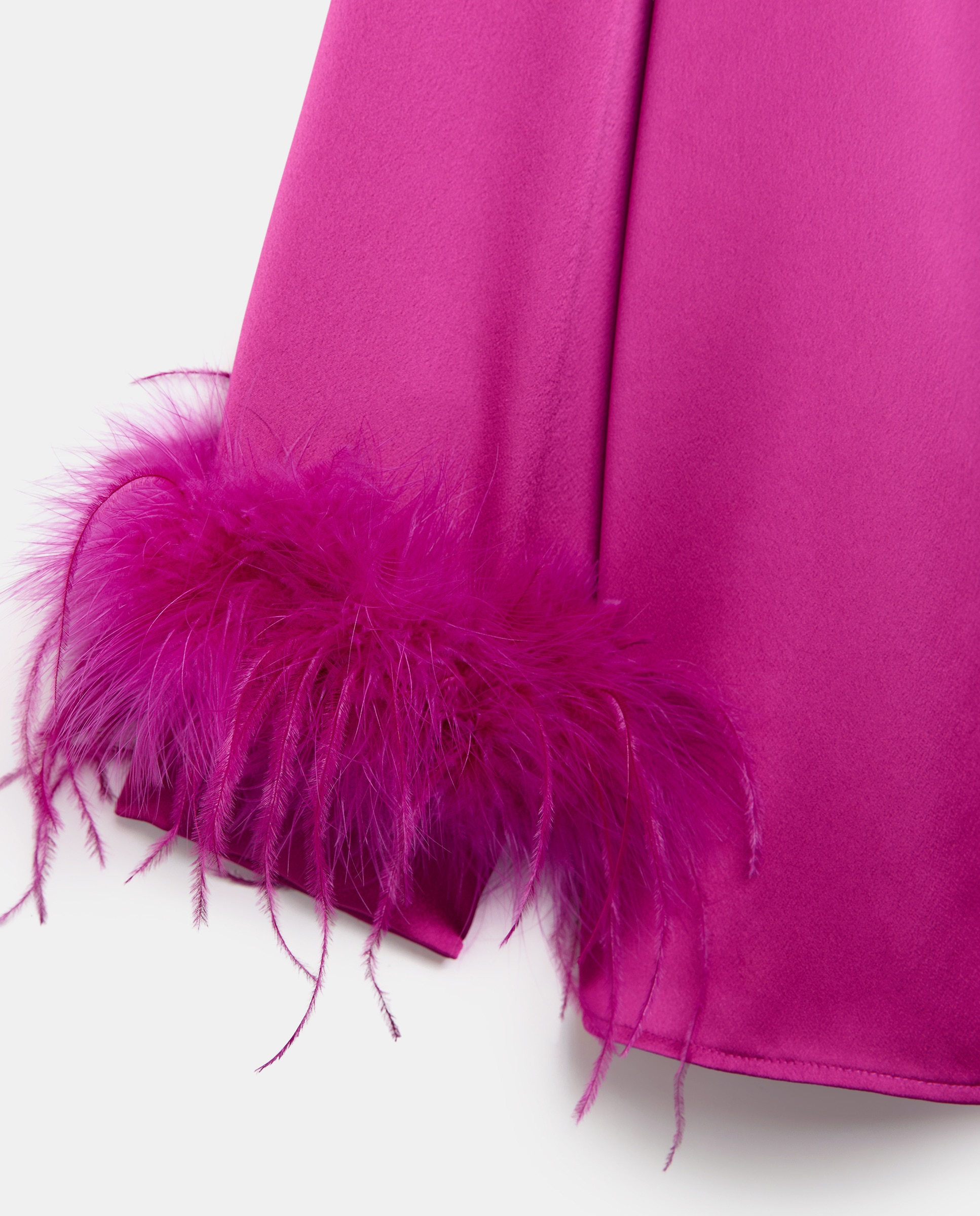 Blusa de Cetim com Manga Comprida Ameixa-6