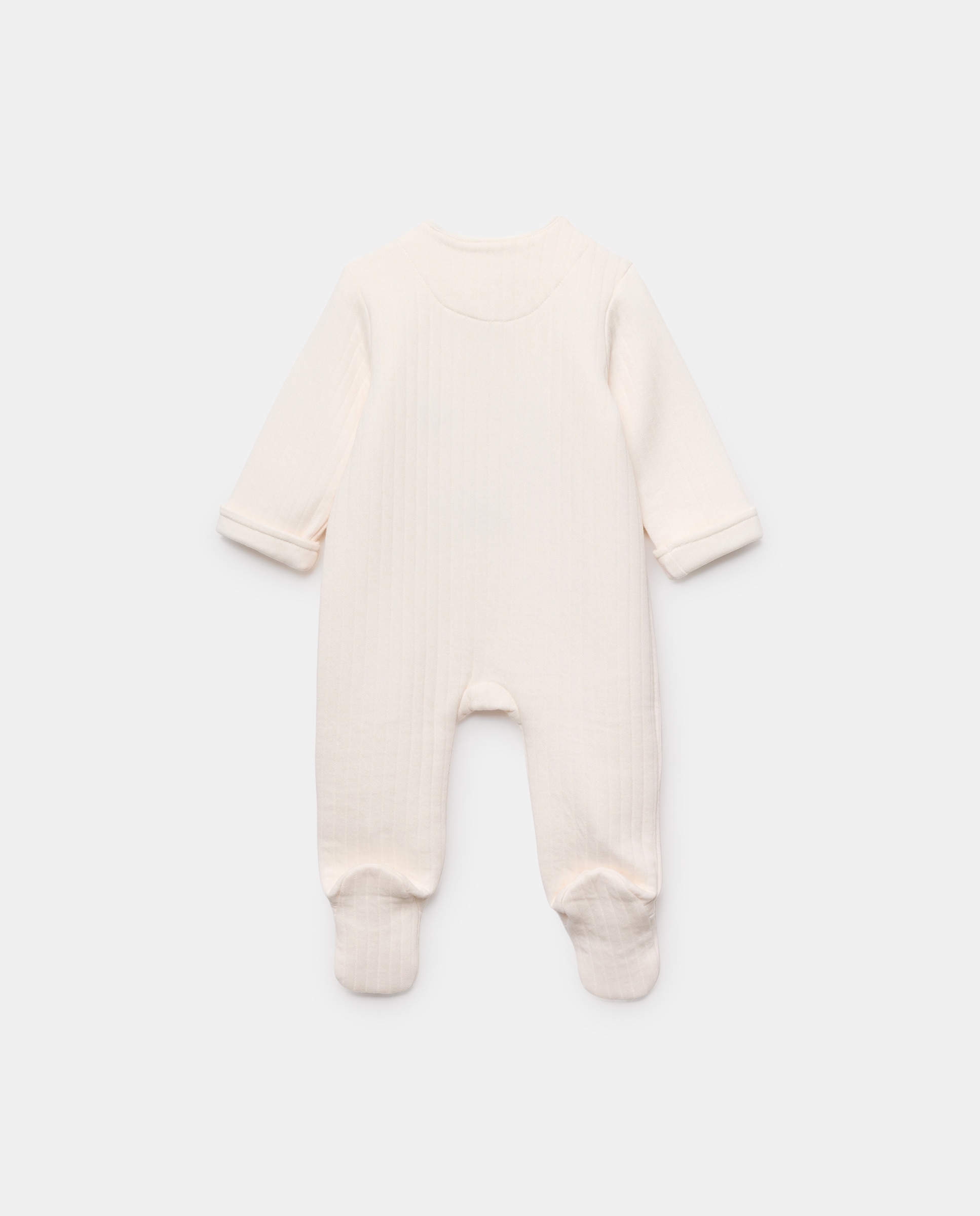 Babygrow Comprido de Bebé com Acolchoado e Estampado de Animais Branco-2