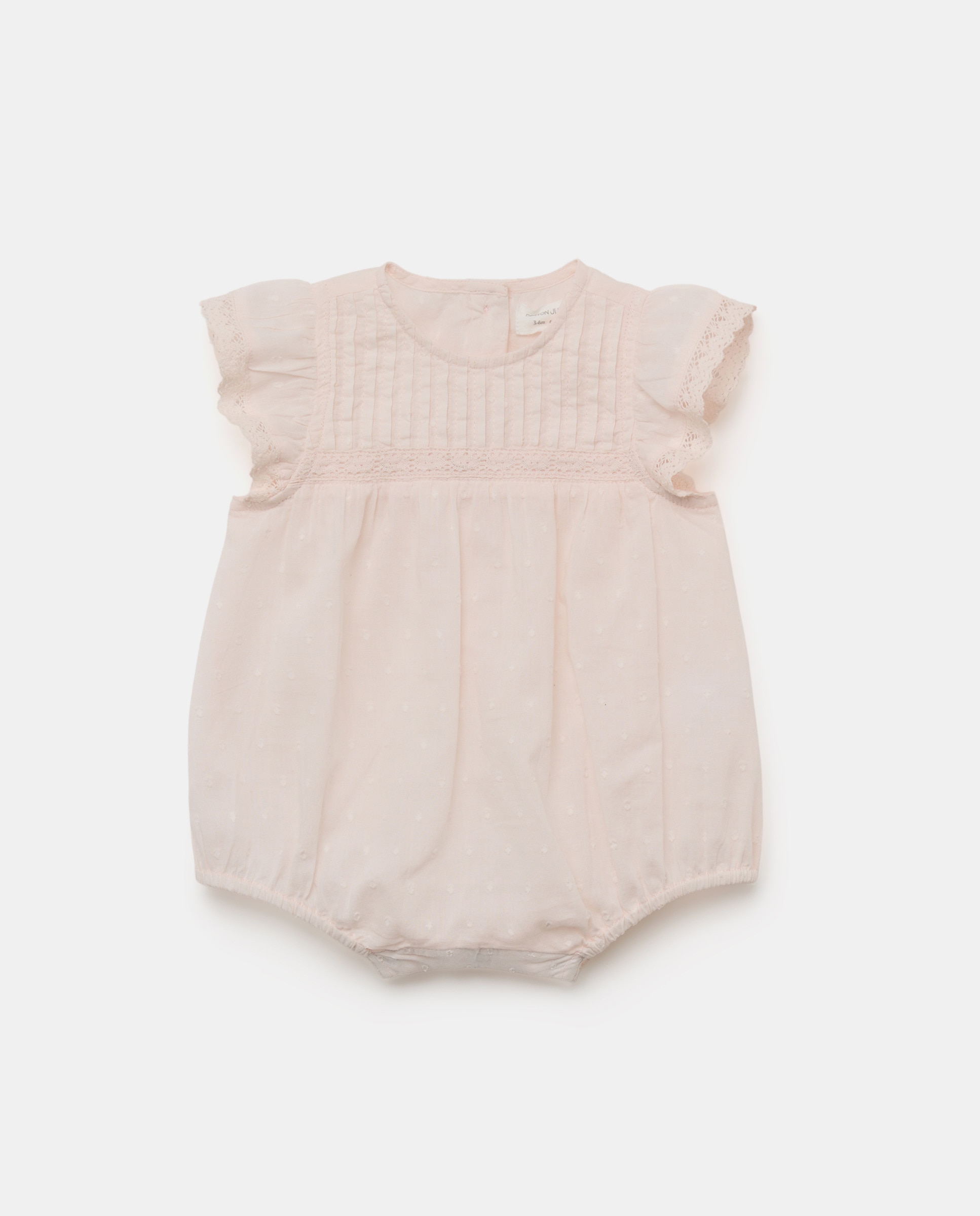 Babygrow Curto de Bebé com Plumetti Cotton Juice 220 Rosa Pálido-1