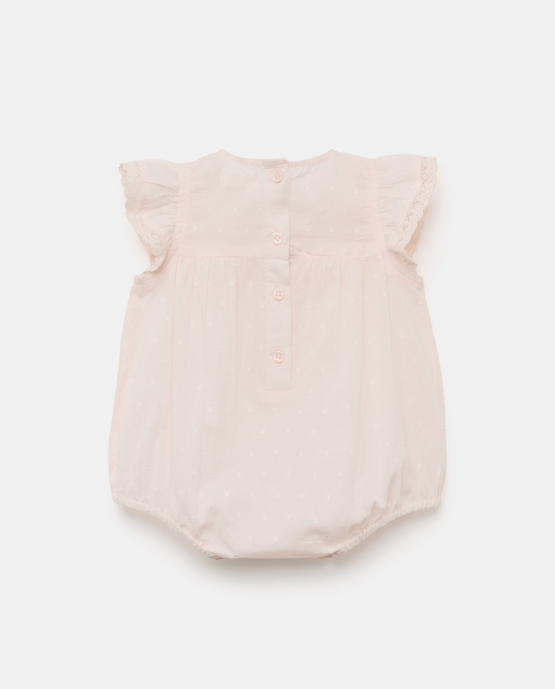 Babygrow Curto de Bebé com Plumetti Cotton Juice 220 Rosa Pálido-2