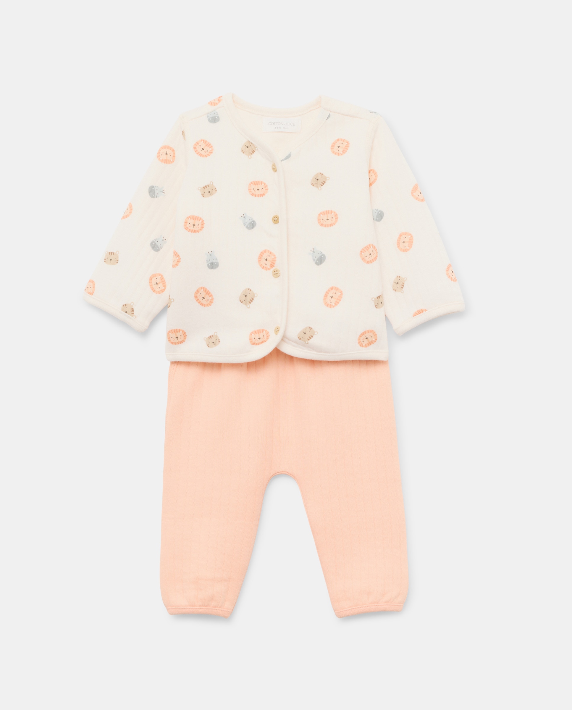 Imagem 0 de Babygrow Comprido de Bebé com Acolchoado e Estampado de Animais