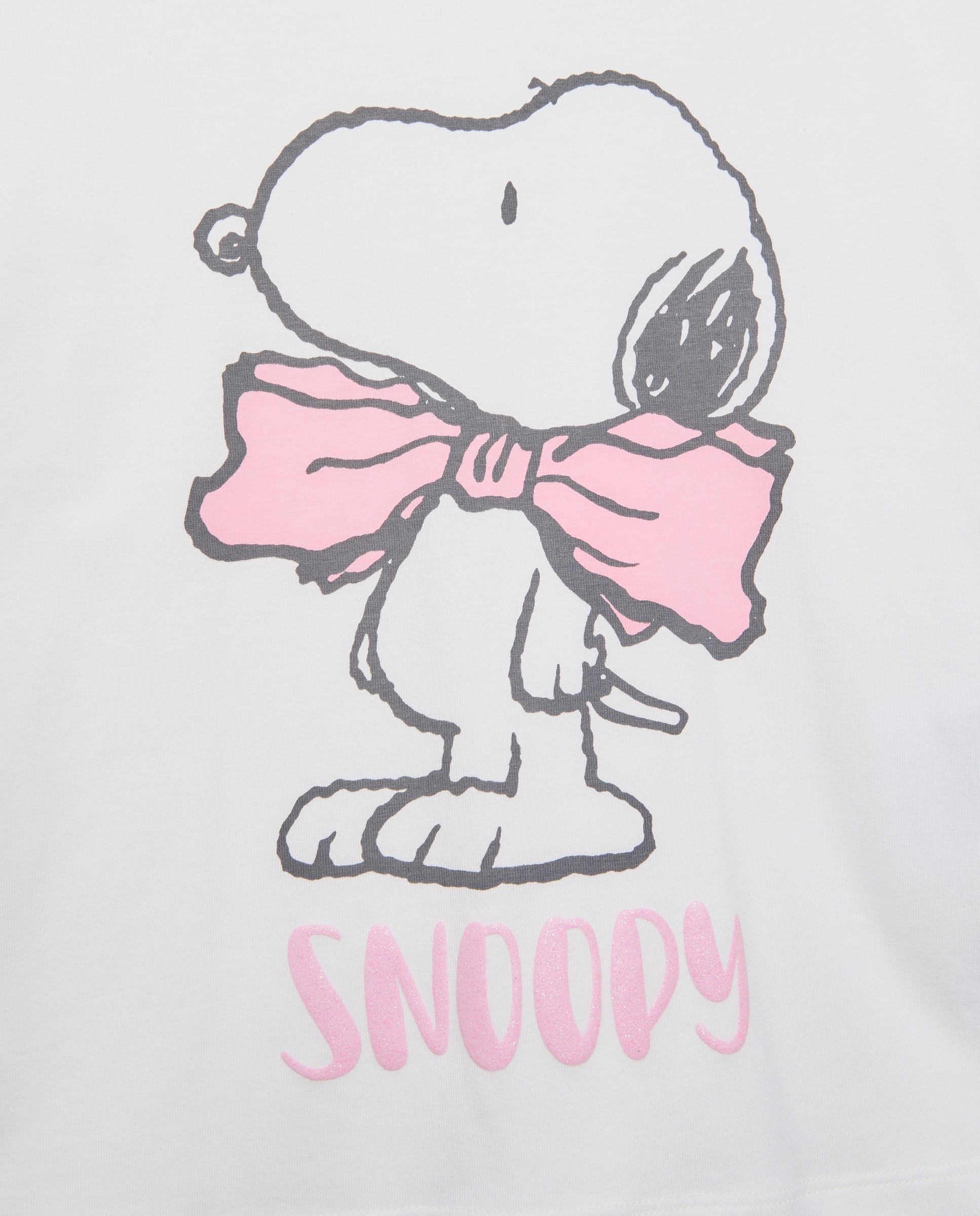 Camisola de Manga Comprida Snoopy Branco-5