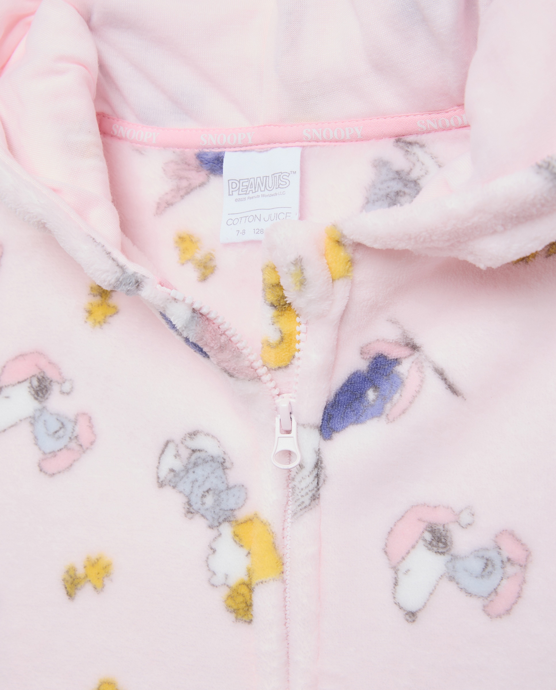 Robe Snoopy com Fecho de Correr Rosa-5