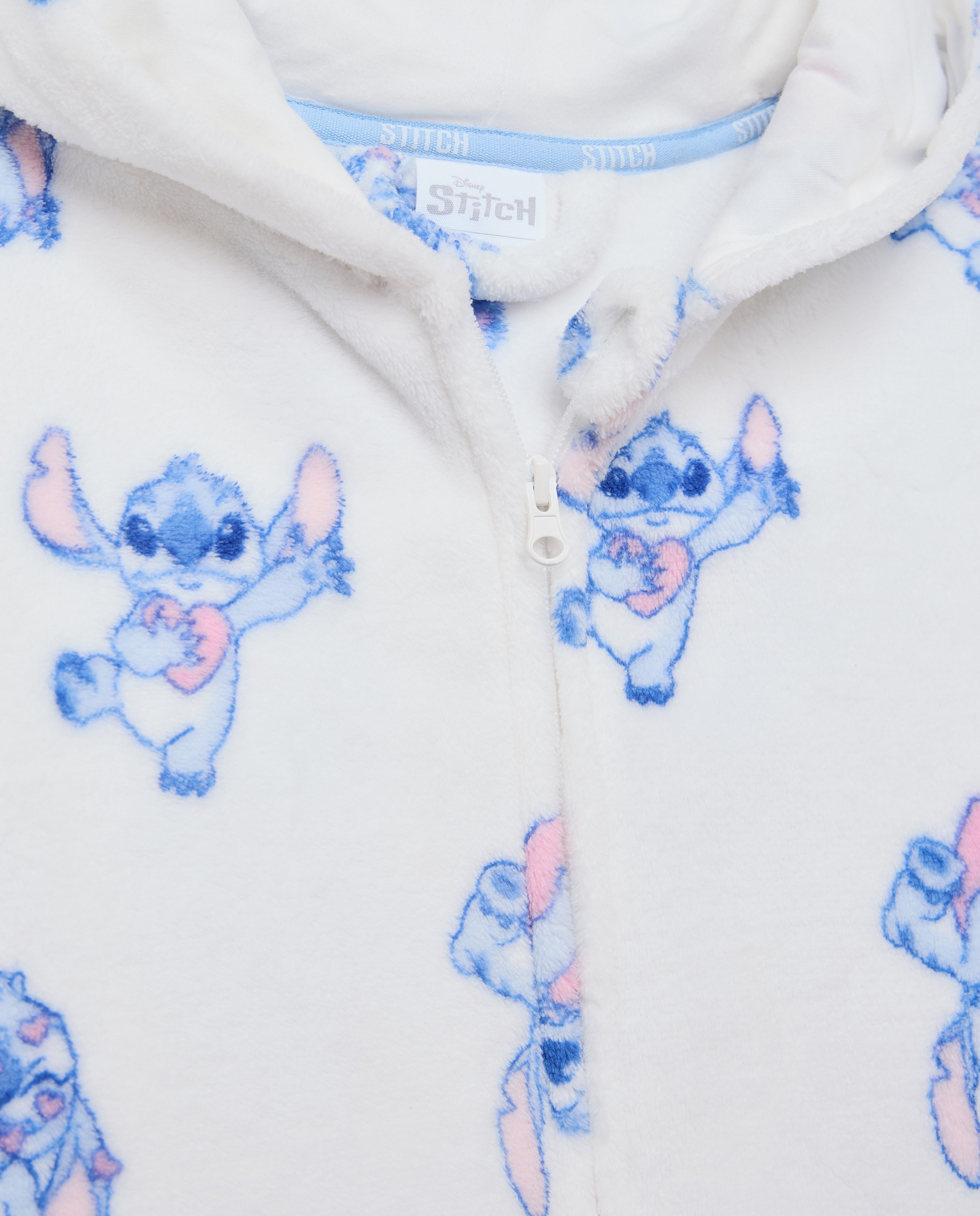 Robe Lilo & Stitch com Fecho de Correr Branco-6