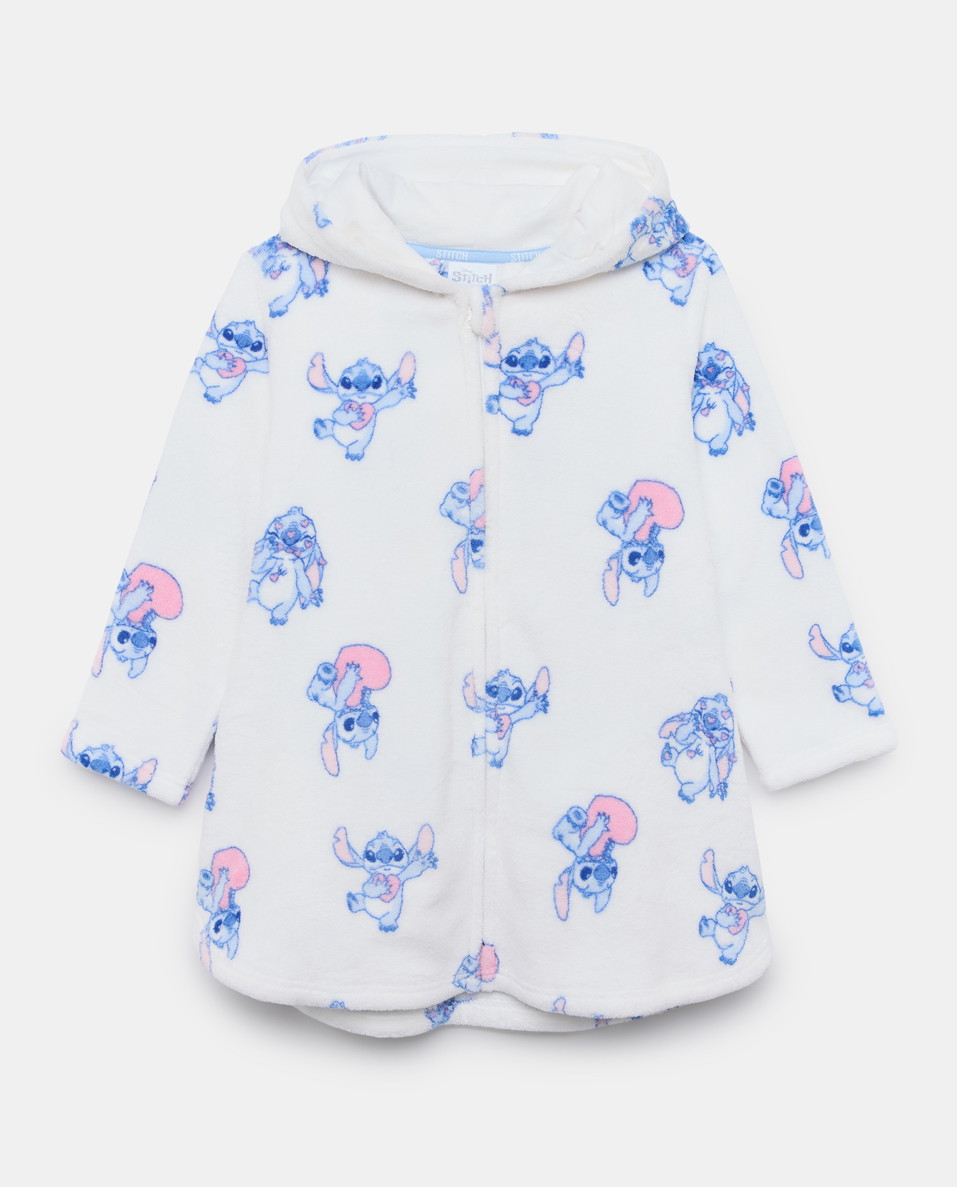 Robe Lilo & Stitch com Fecho de Correr Branco-5