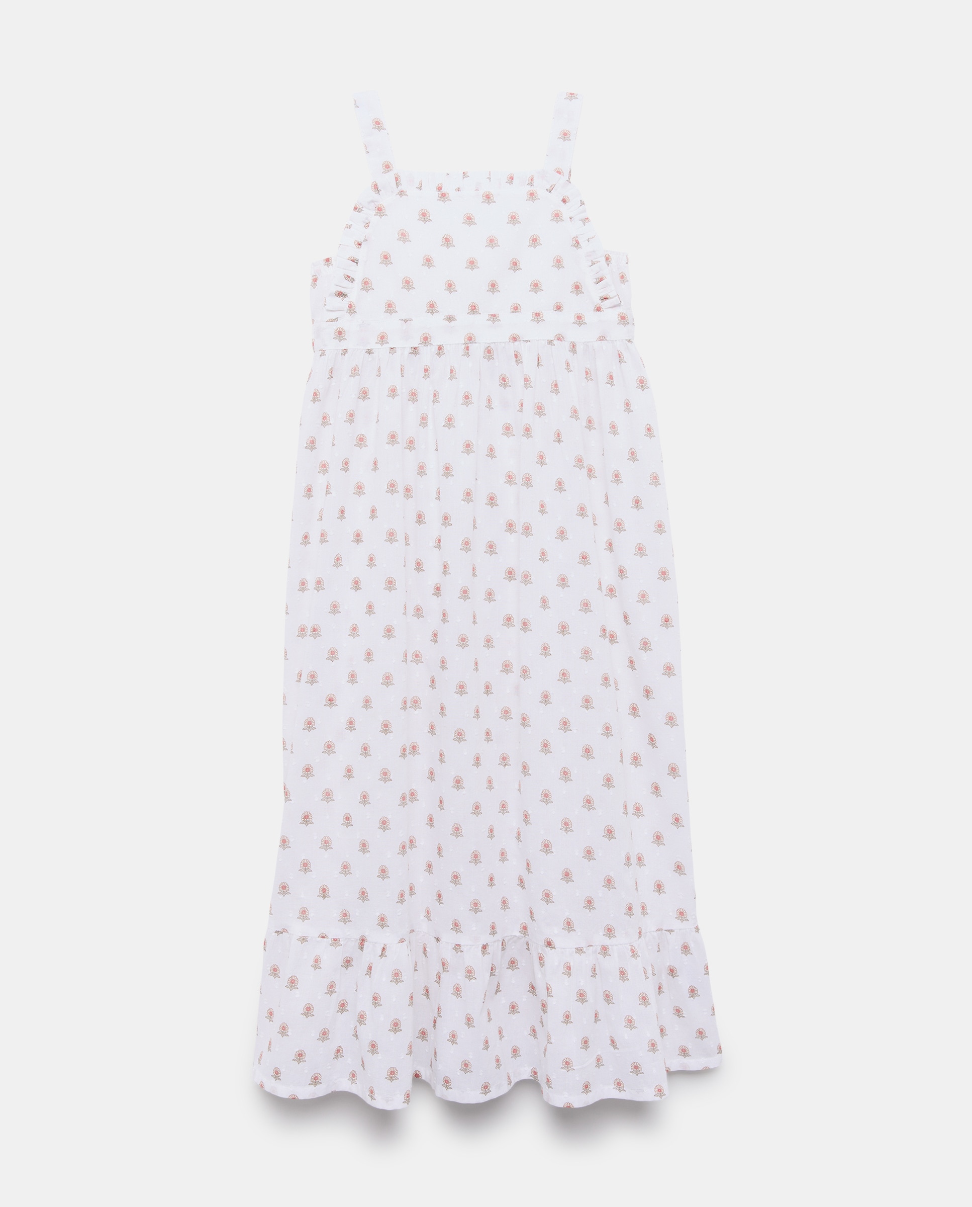 Conjunto de Comunhão (Robe + Camisa) com Plumetti Floral Cotton Juice Branco-7
