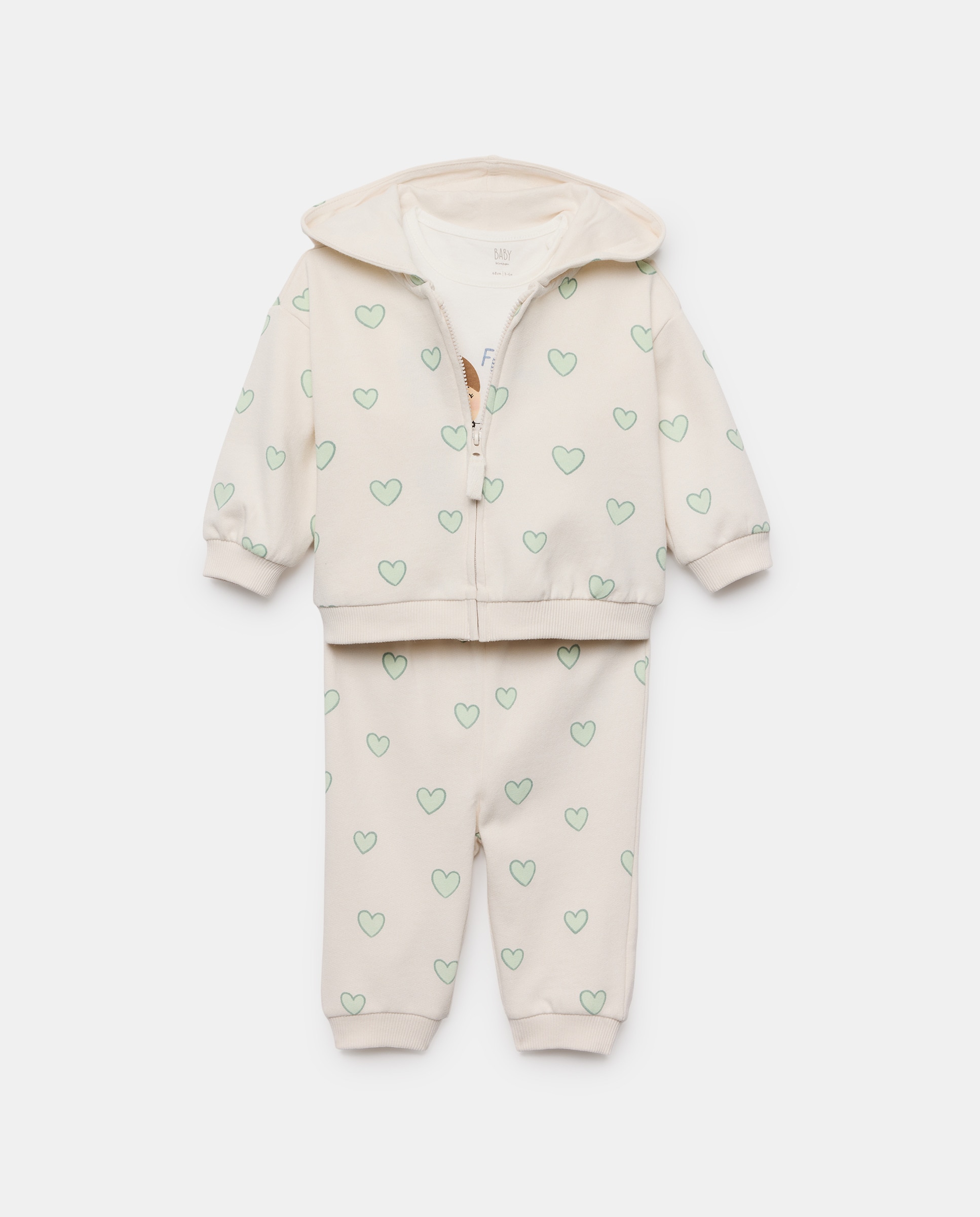 Imagem 0 de Conjunto de 3 Peças de Bebé com Estampado de Fantasia