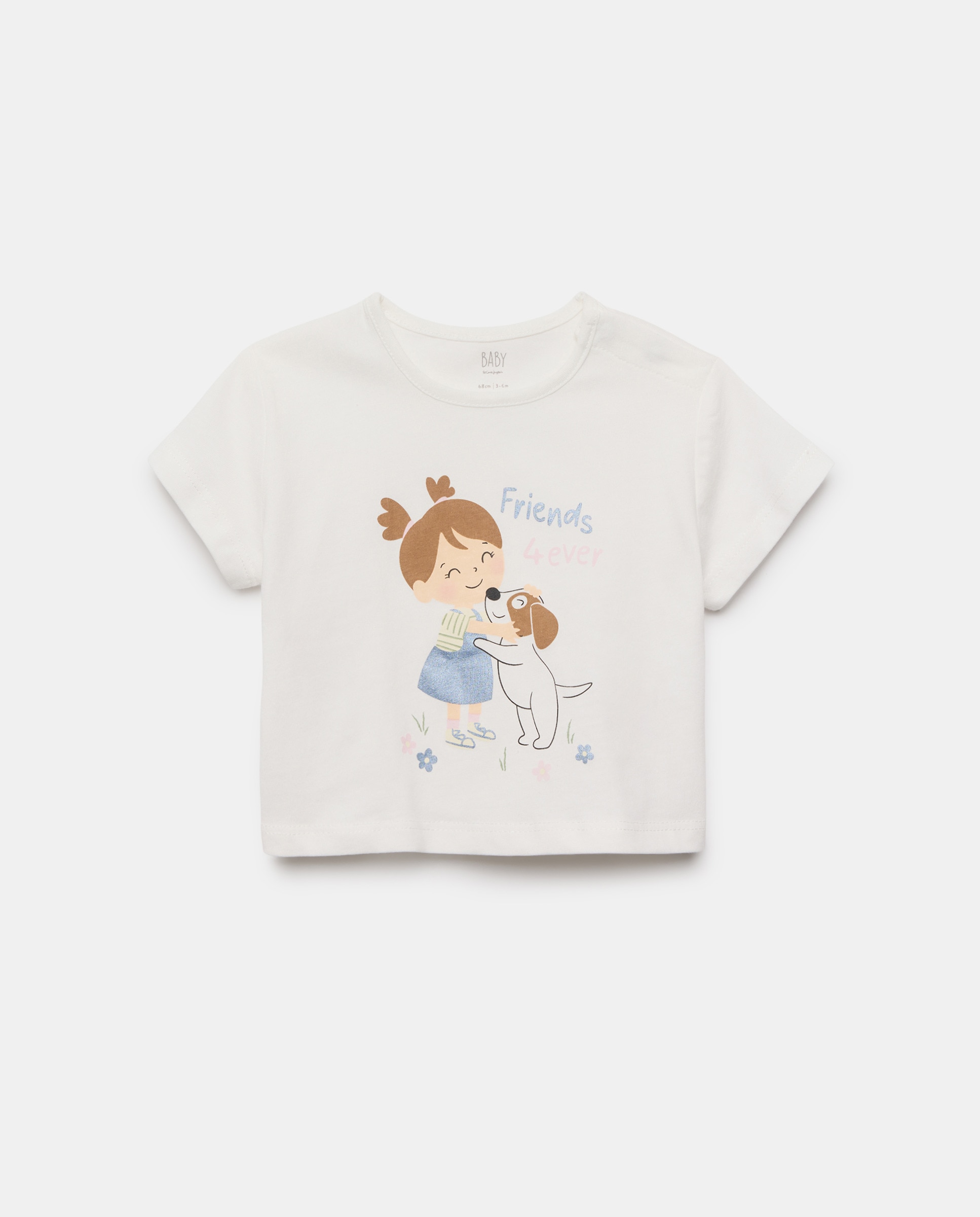 Conjunto de 3 Peças de Bebé com Estampado de Fantasia Baby El Corte Inglés Branco-5