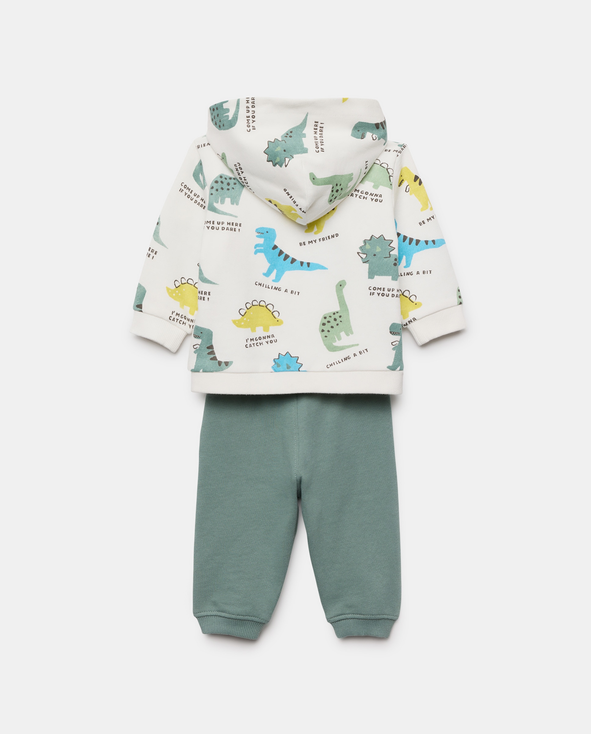 Conjunto de 3 Peças de Bebé Branco-marfim-2