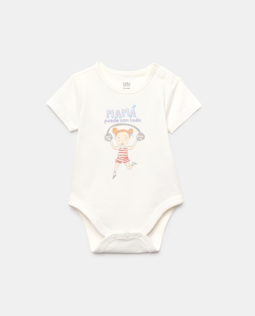 Imagem 0 de Body de Bebé com Mensagem "Mamá Puede con Todo"