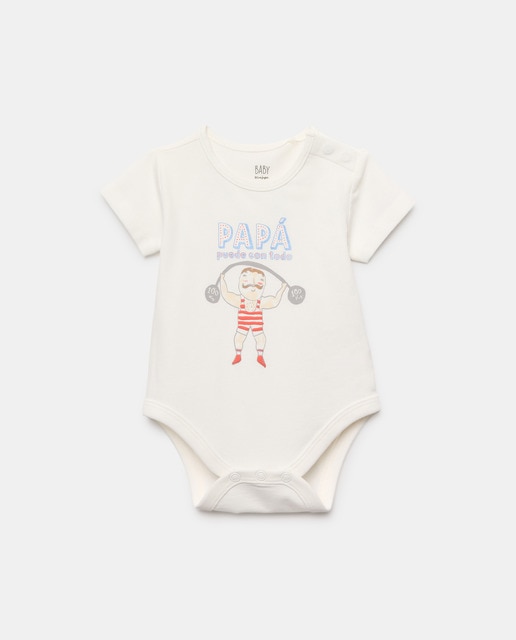 Imagem 0 de Body de Bebé com Mensagem "Papá Puede con Todo"