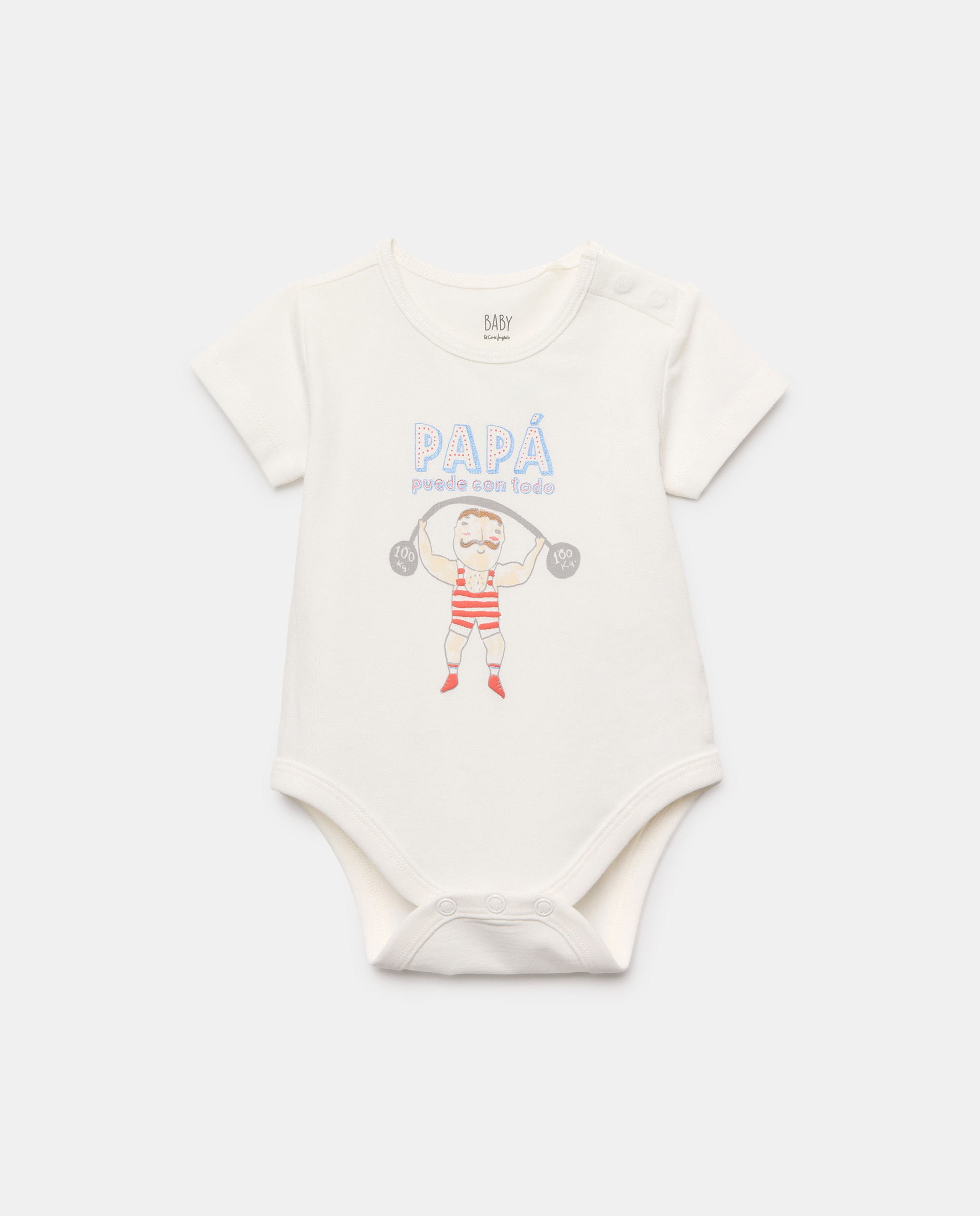 Imagem 0 de Body de Bebé com Mensagem "Papá Puede con Todo"