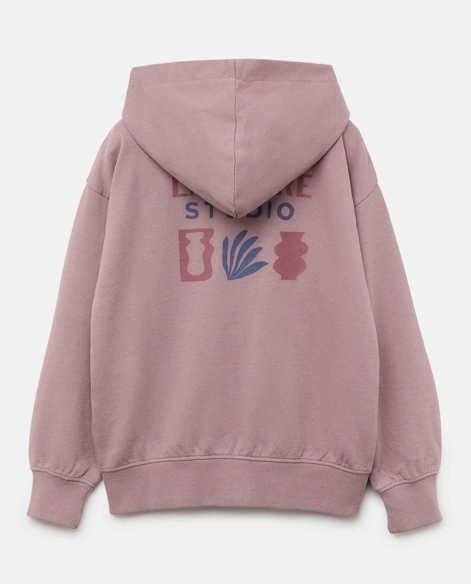 Sudadera de niño estampada con capucha y cremallera Morado-2