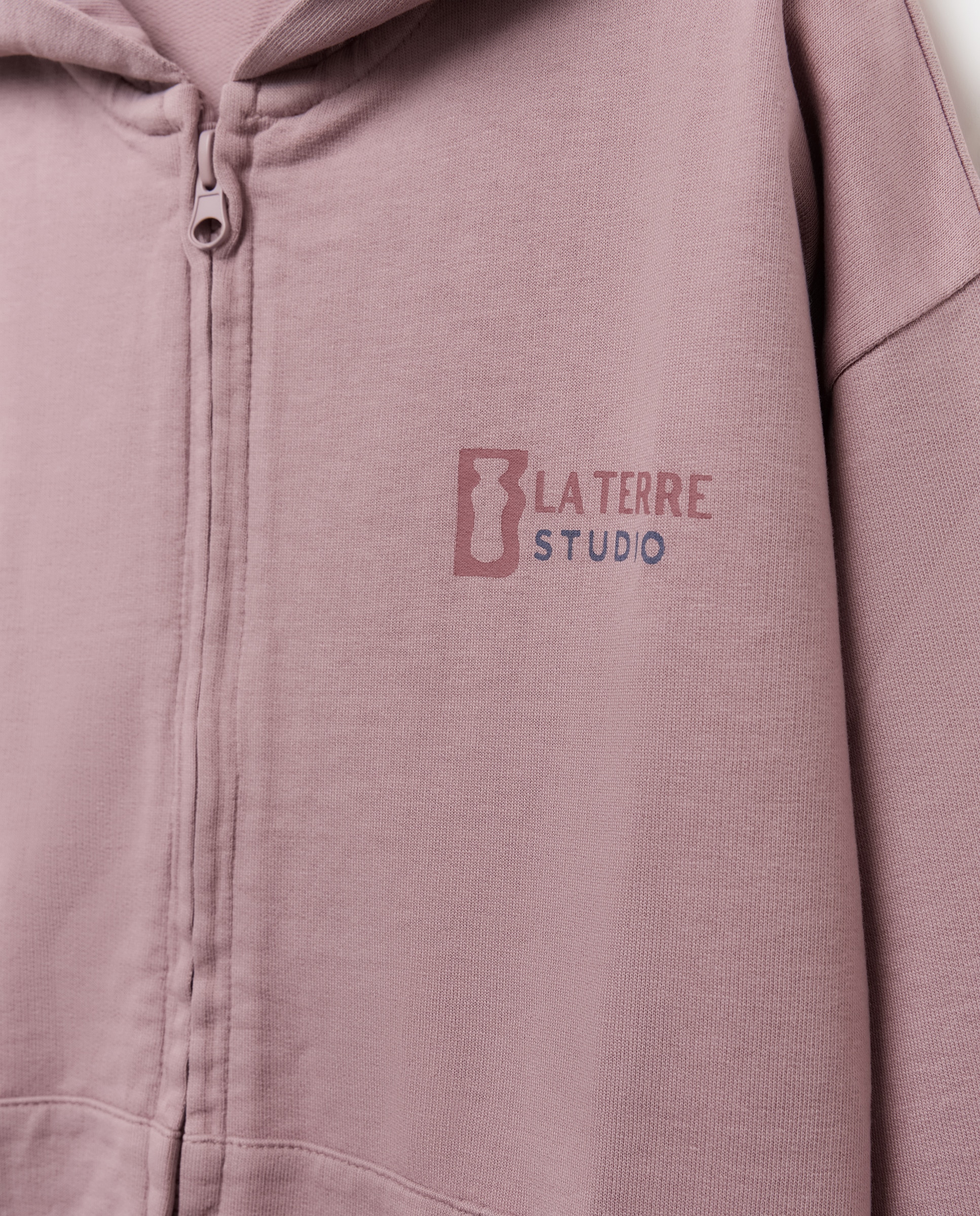 Sudadera de niño estampada con capucha y cremallera Morado-3