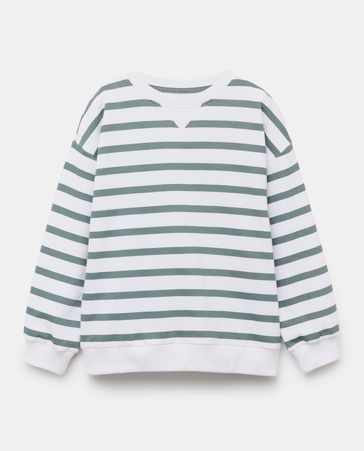 Imagen 0 de Sudadera de niño cuello caja rayas