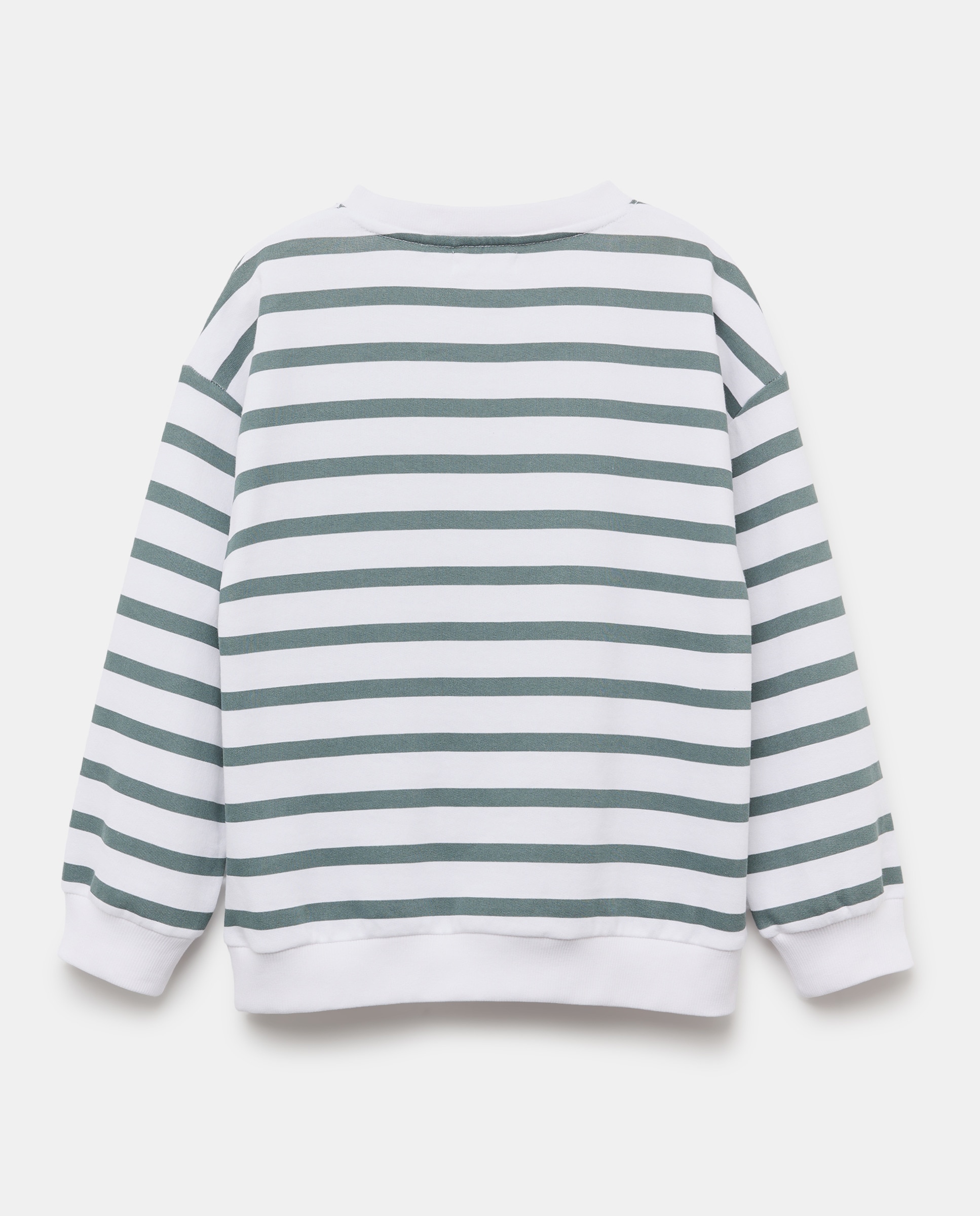Sudadera de niño cuello caja rayas 530 Verde oscuro-2