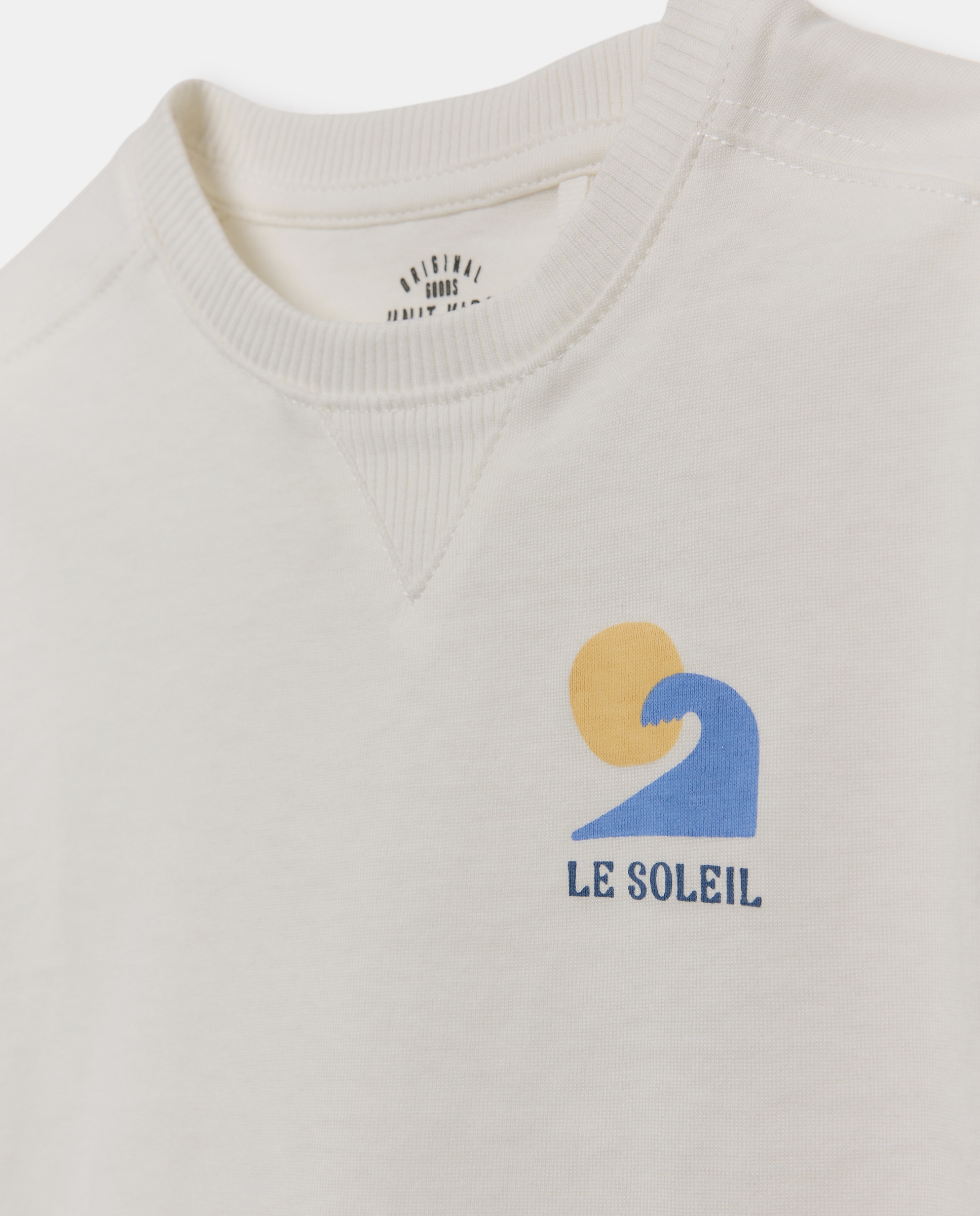 Camiseta de bebé estampado fluor manga corta Blanco roto-3