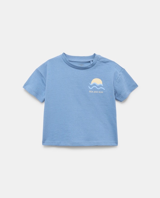 Imagen 0 de Camiseta de bebé con print y bordado