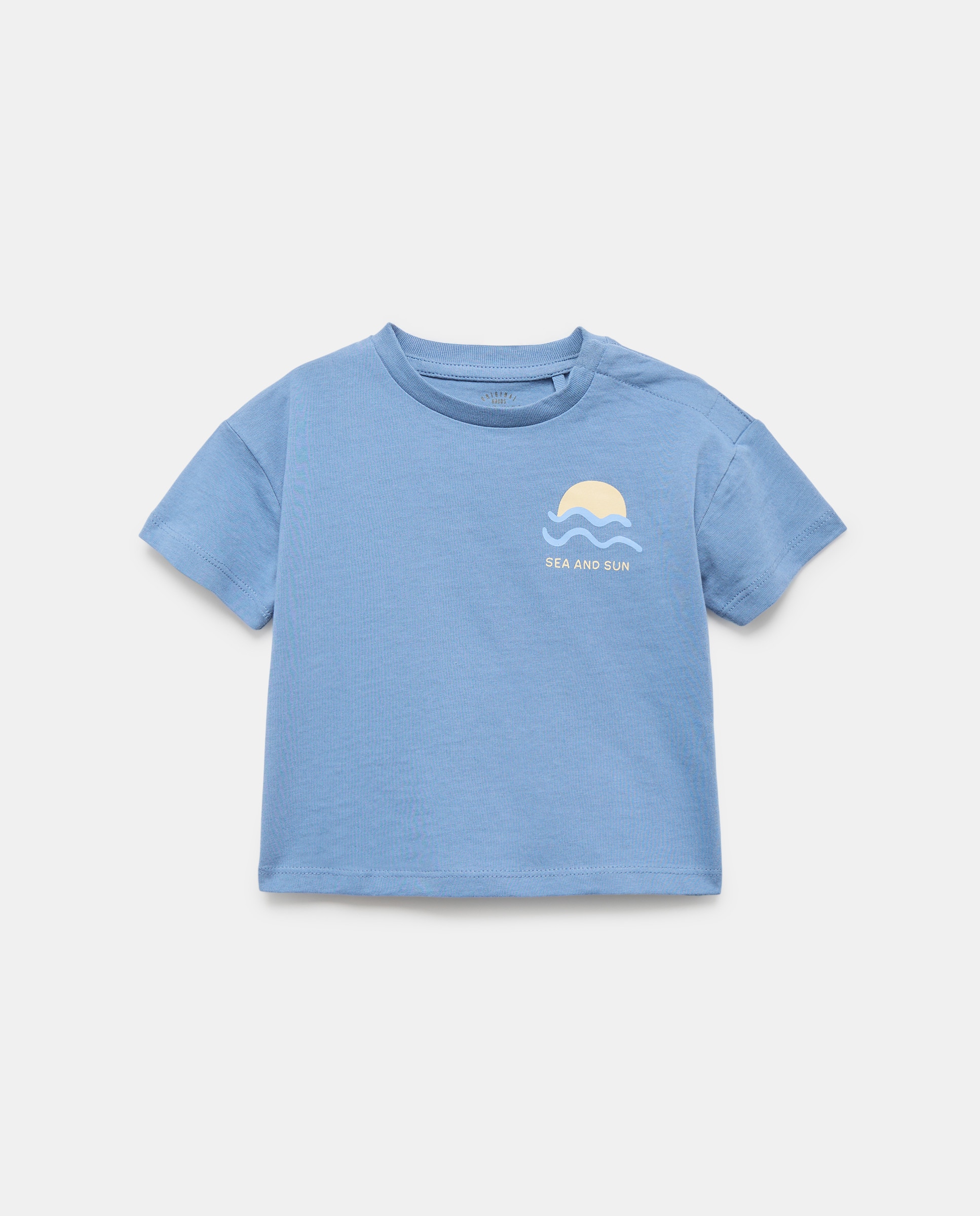 Imagen 0 de Camiseta de bebé con print y bordado