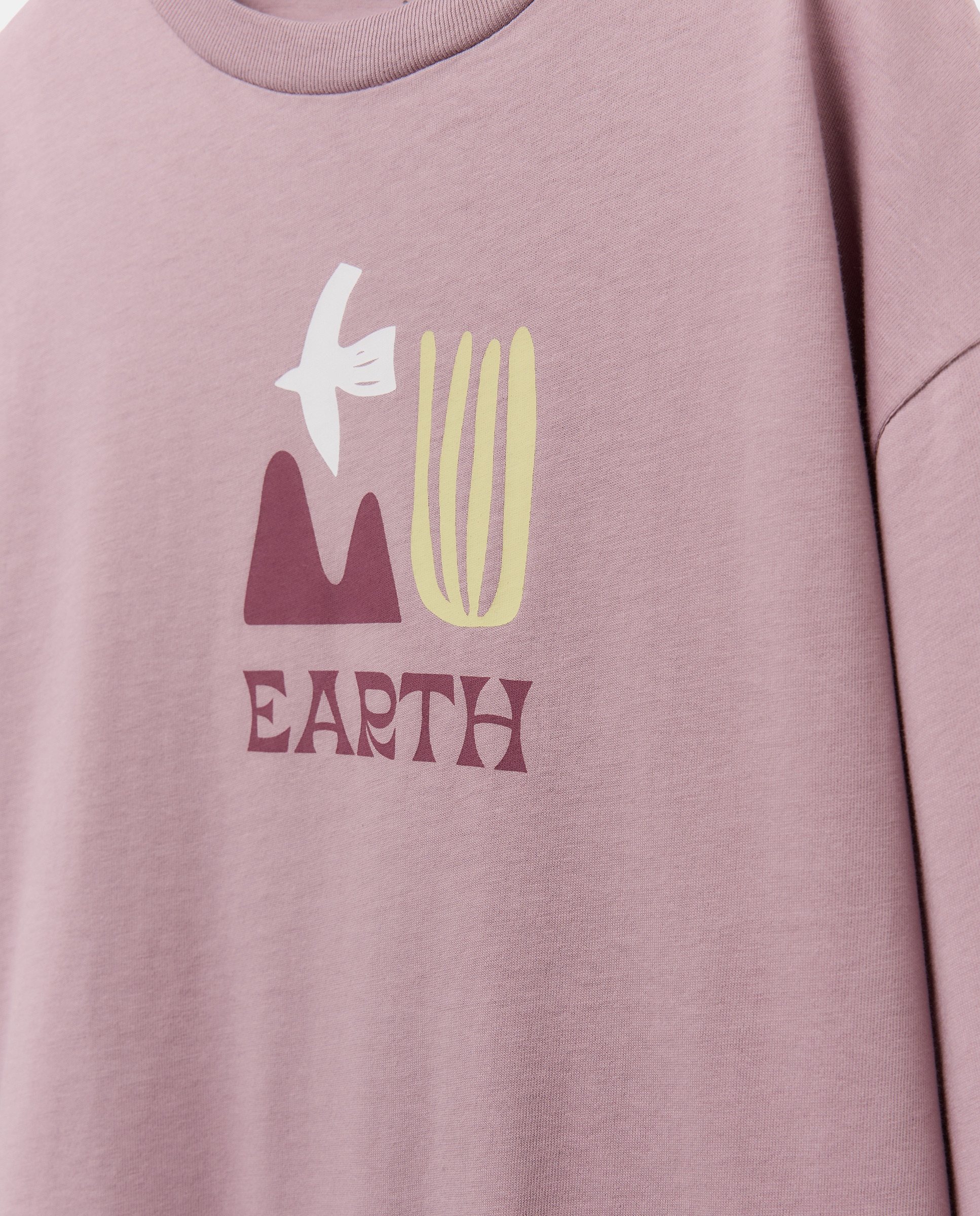Camiseta de niño estampada manga larga Morado-3