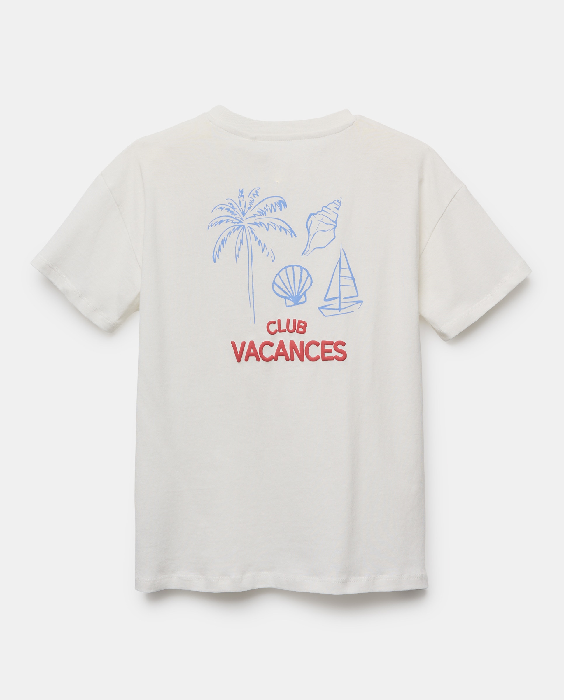 Camiseta de niño manga corta solidaria Blanco roto-2