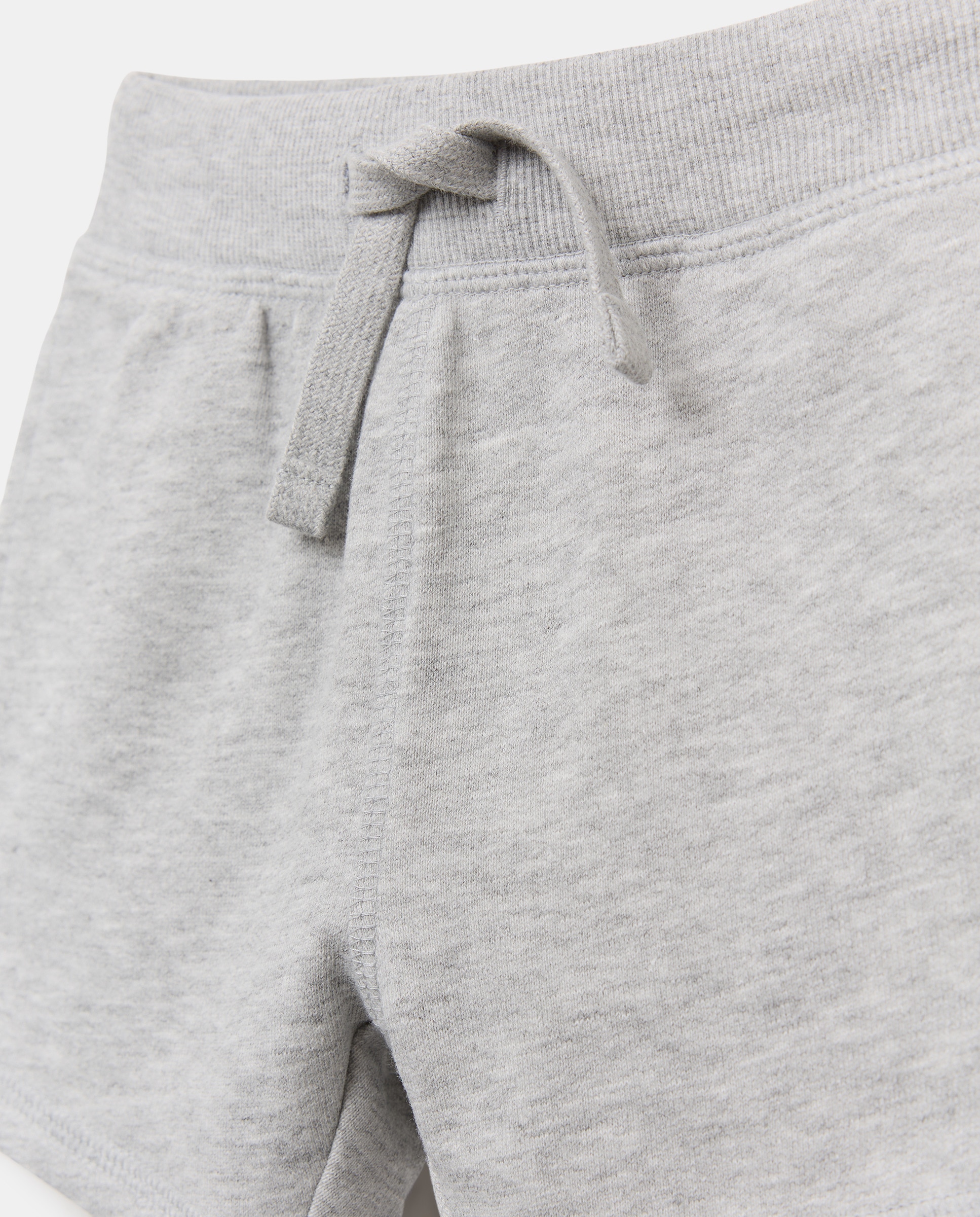 Bermuda de bebé felpa lisa 820 Gris medio-3