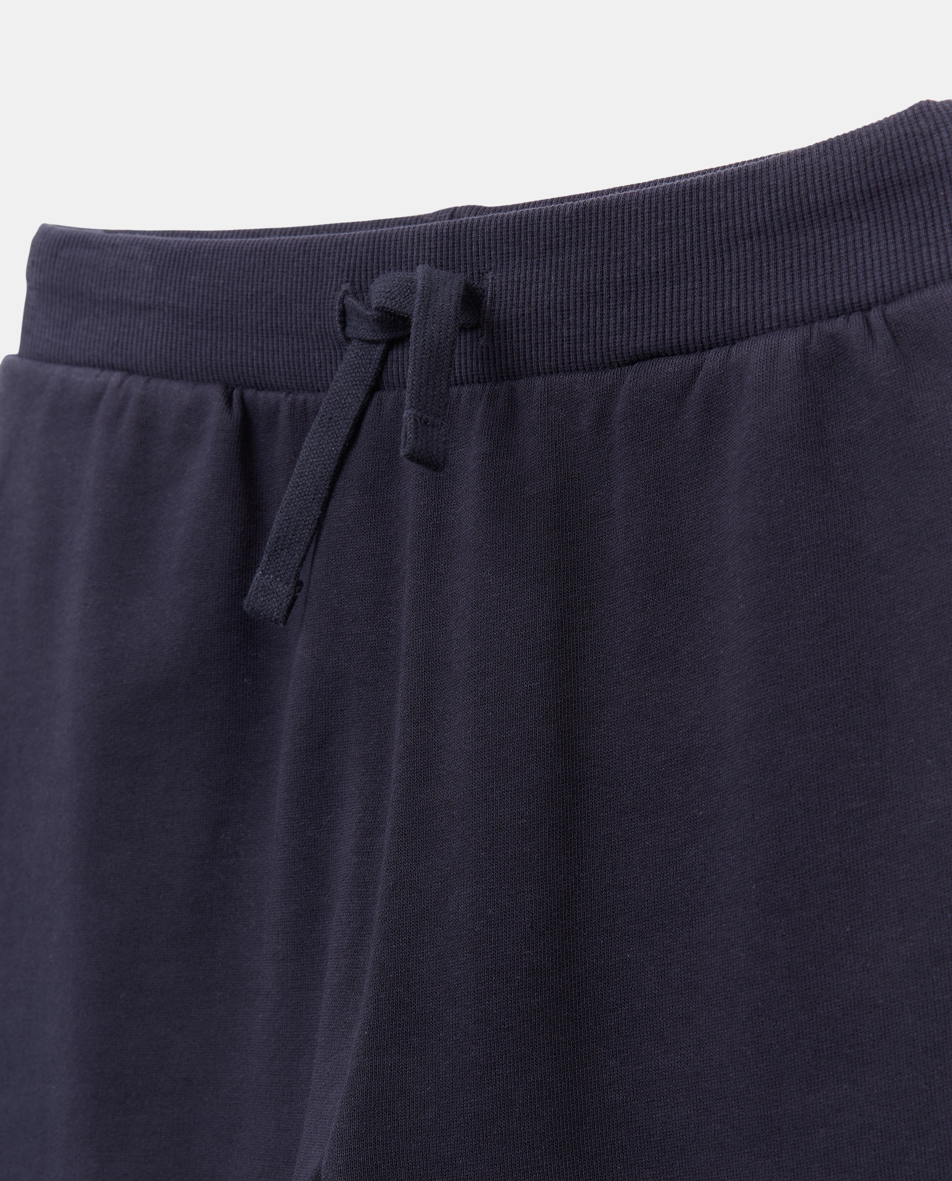 Pantalón de niño felpa liso Azul marino-3
