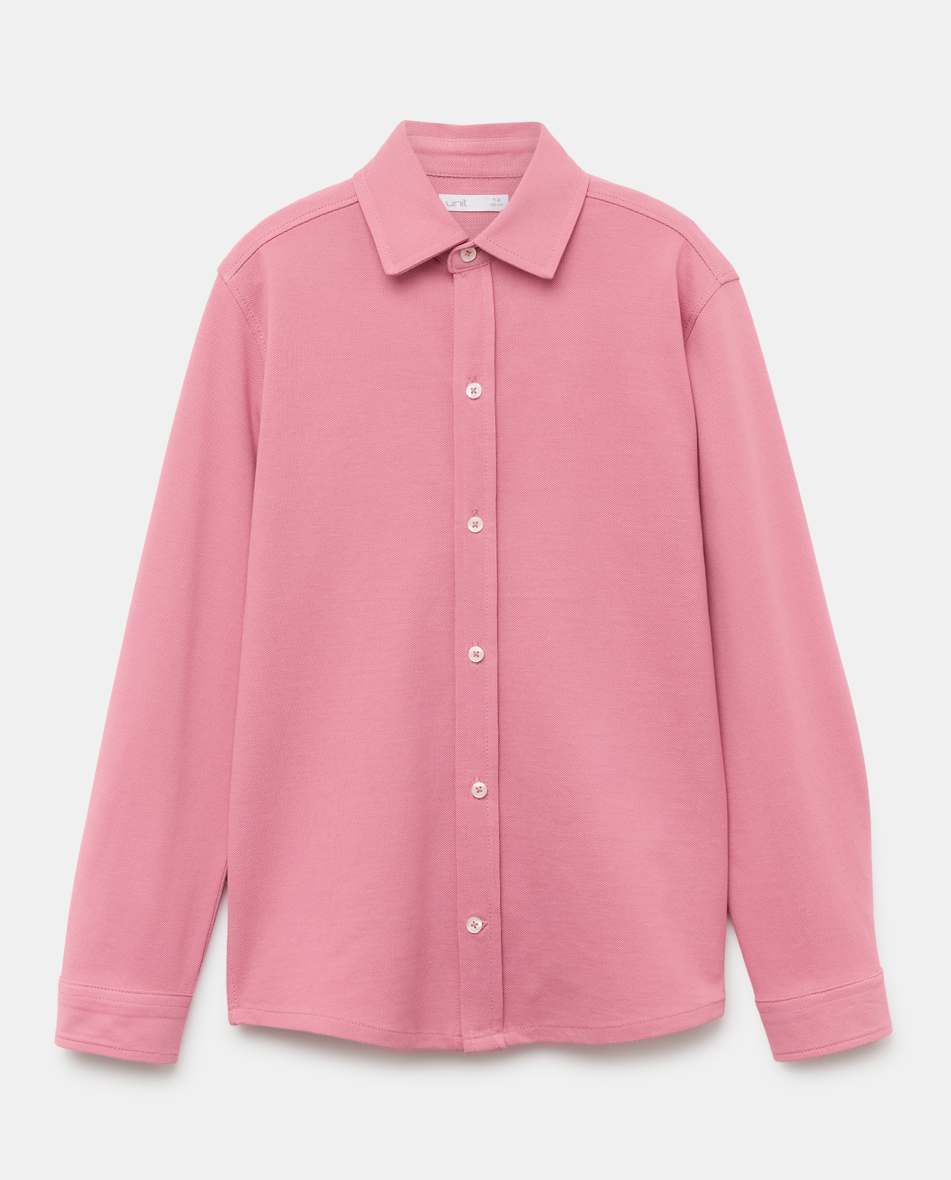 Camisa de niño piqué 230 Rosa oscuro-1