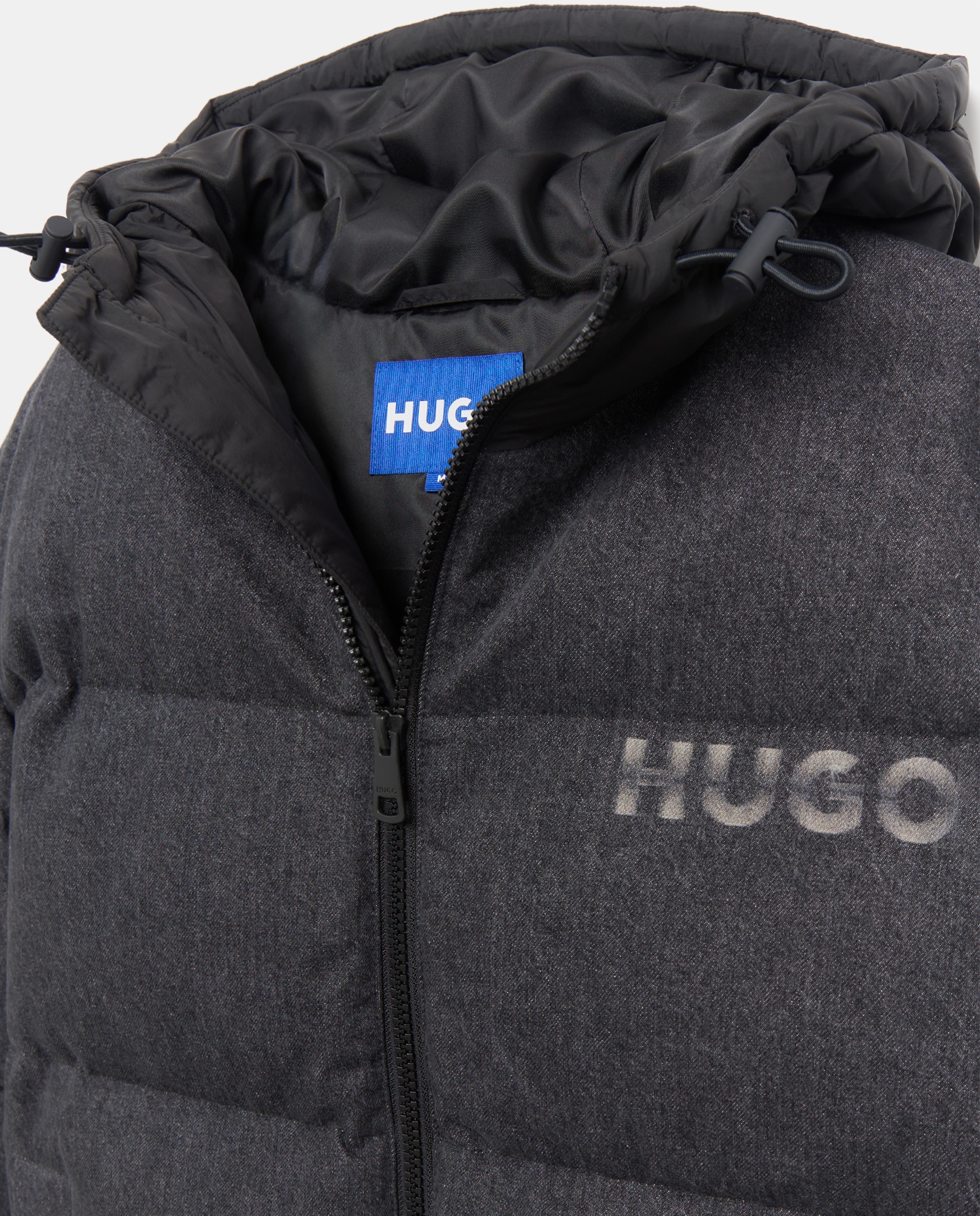 Sobretudo Acolchoado com Manga Comprida Preto-6