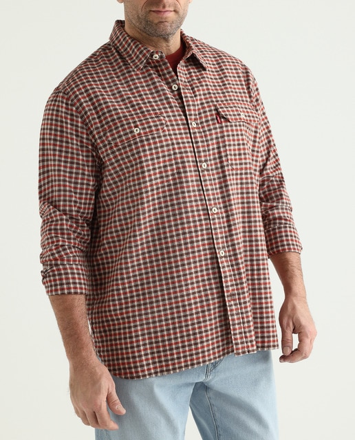 Imagen 0 de Camisa de hombre classic estampada de cuadros tallas grandes