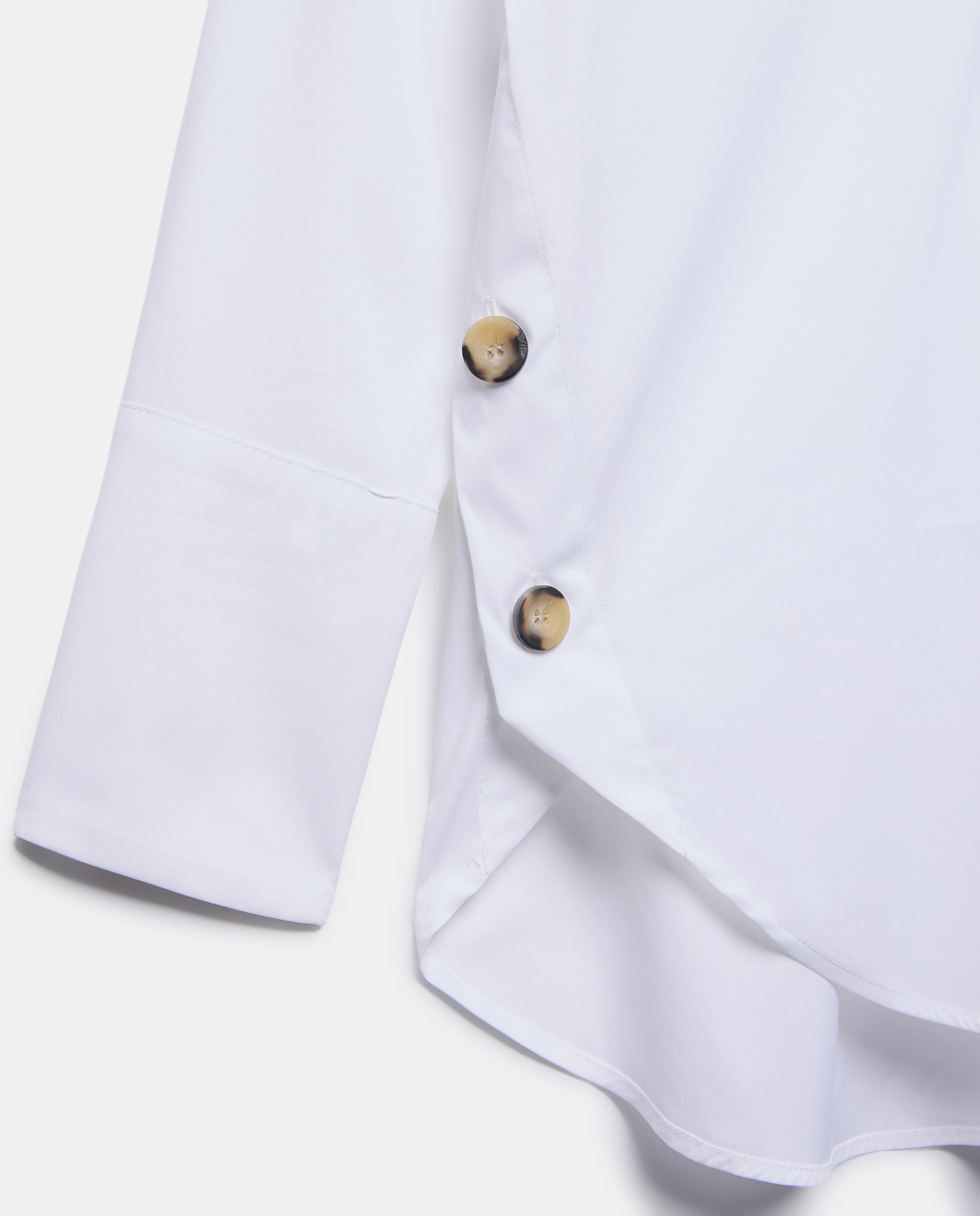 Camisa de Manga Comprida e em Popelina Branco-6