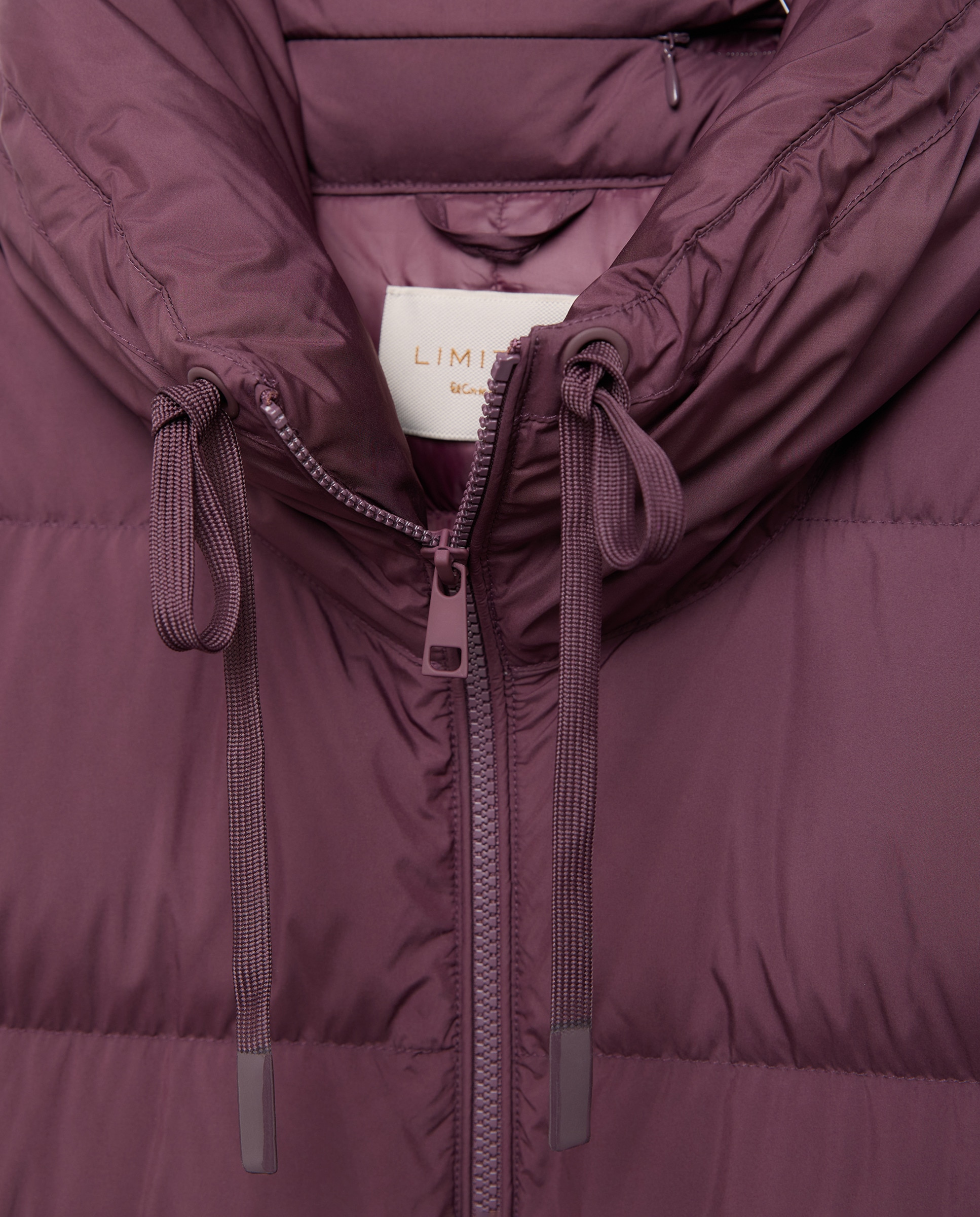 Sobretudo acolchoado de mulher Bordeaux-6