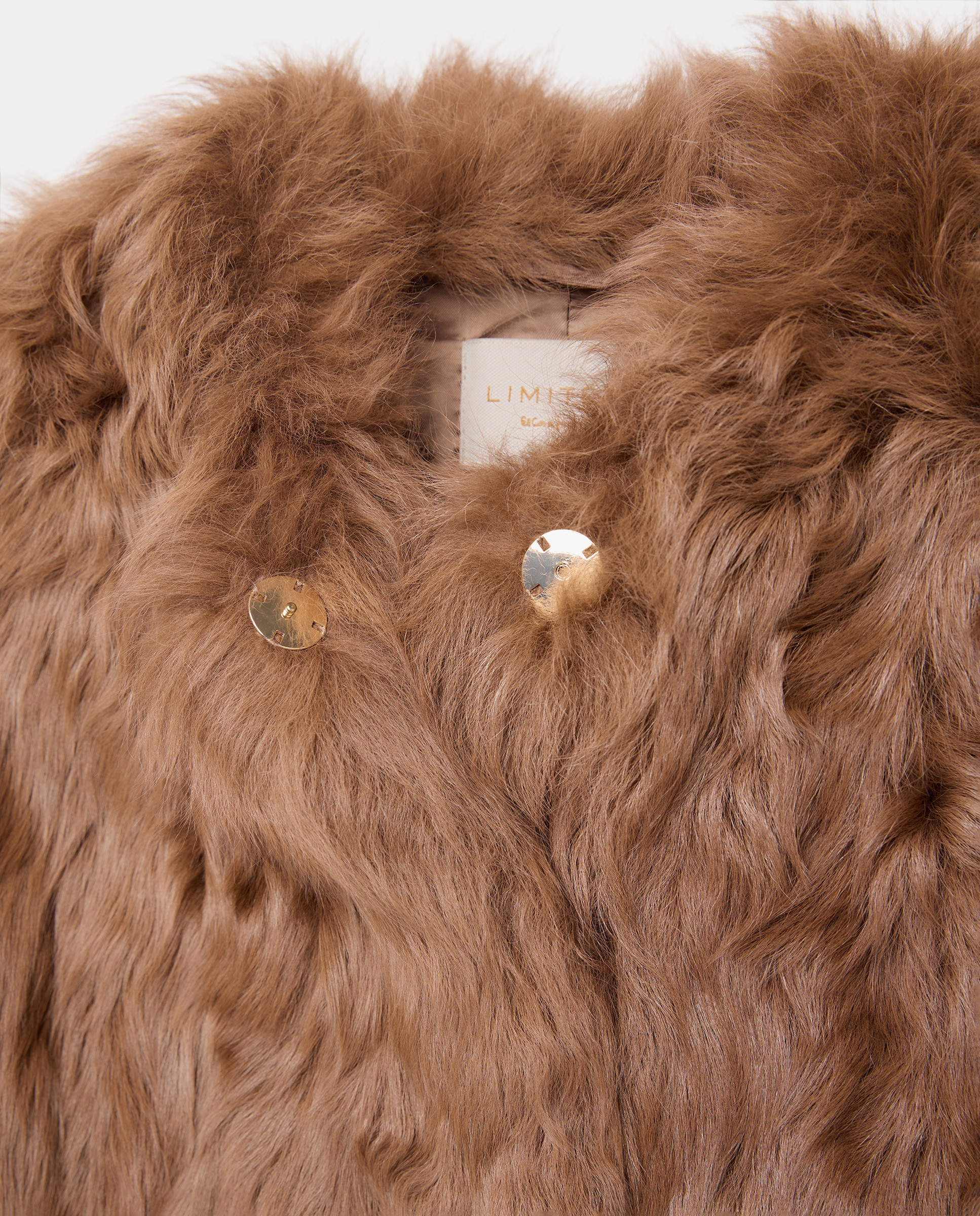 Casacão Comprido com Pelo de Cordeiro Castanho-7