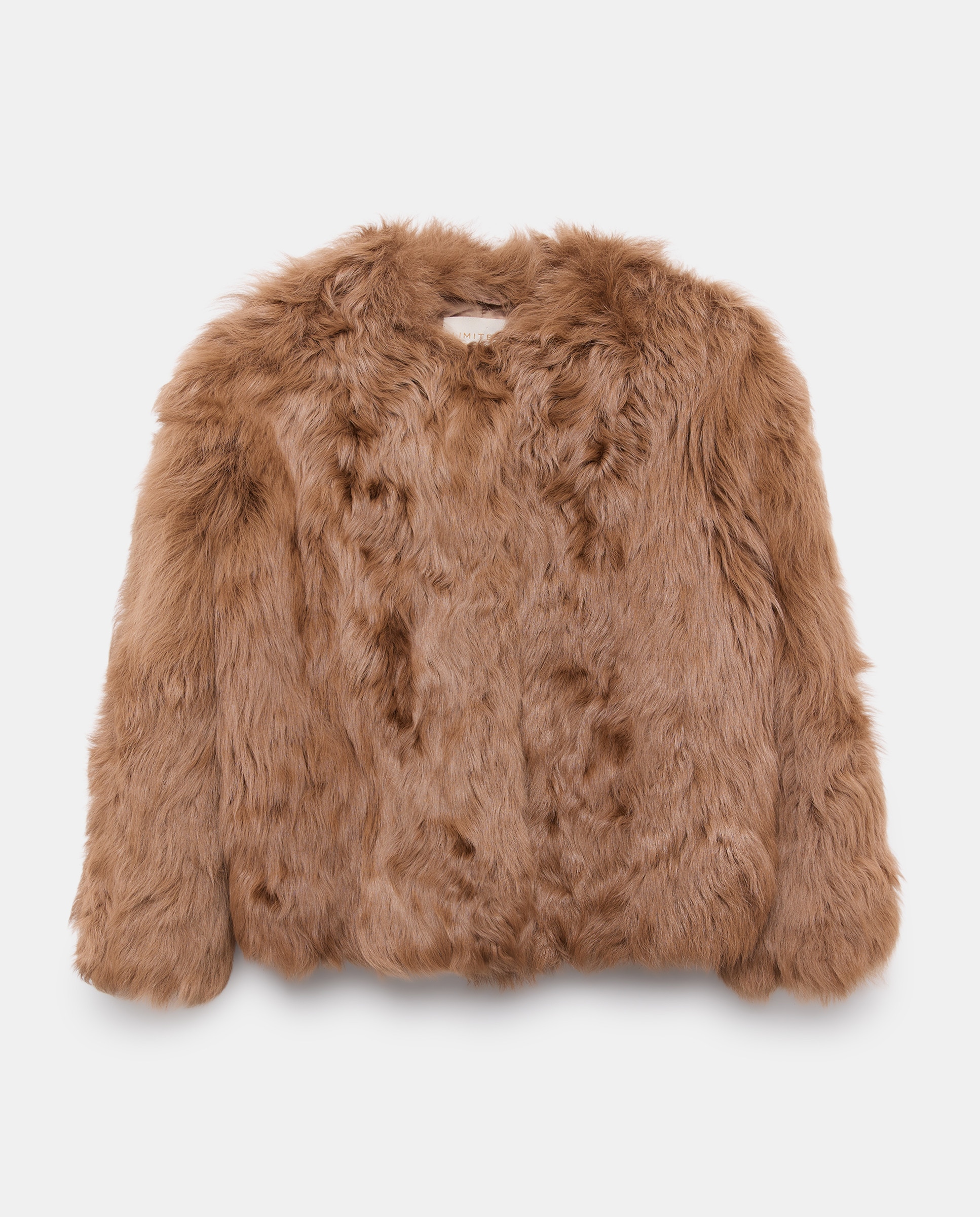 Casacão Comprido com Pelo de Cordeiro Castanho-6