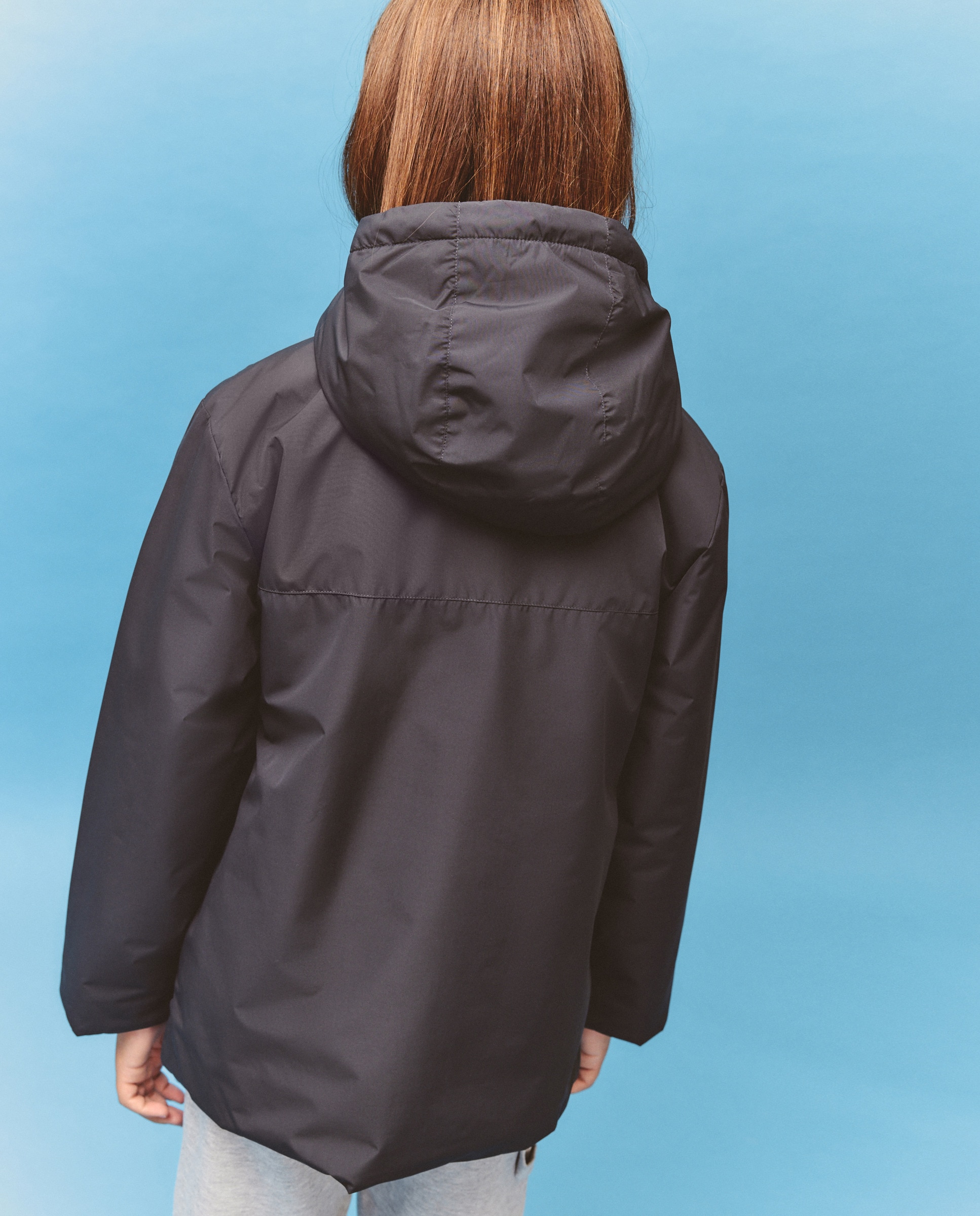 Parka Ligeira com Contraste 830 Antracite-3