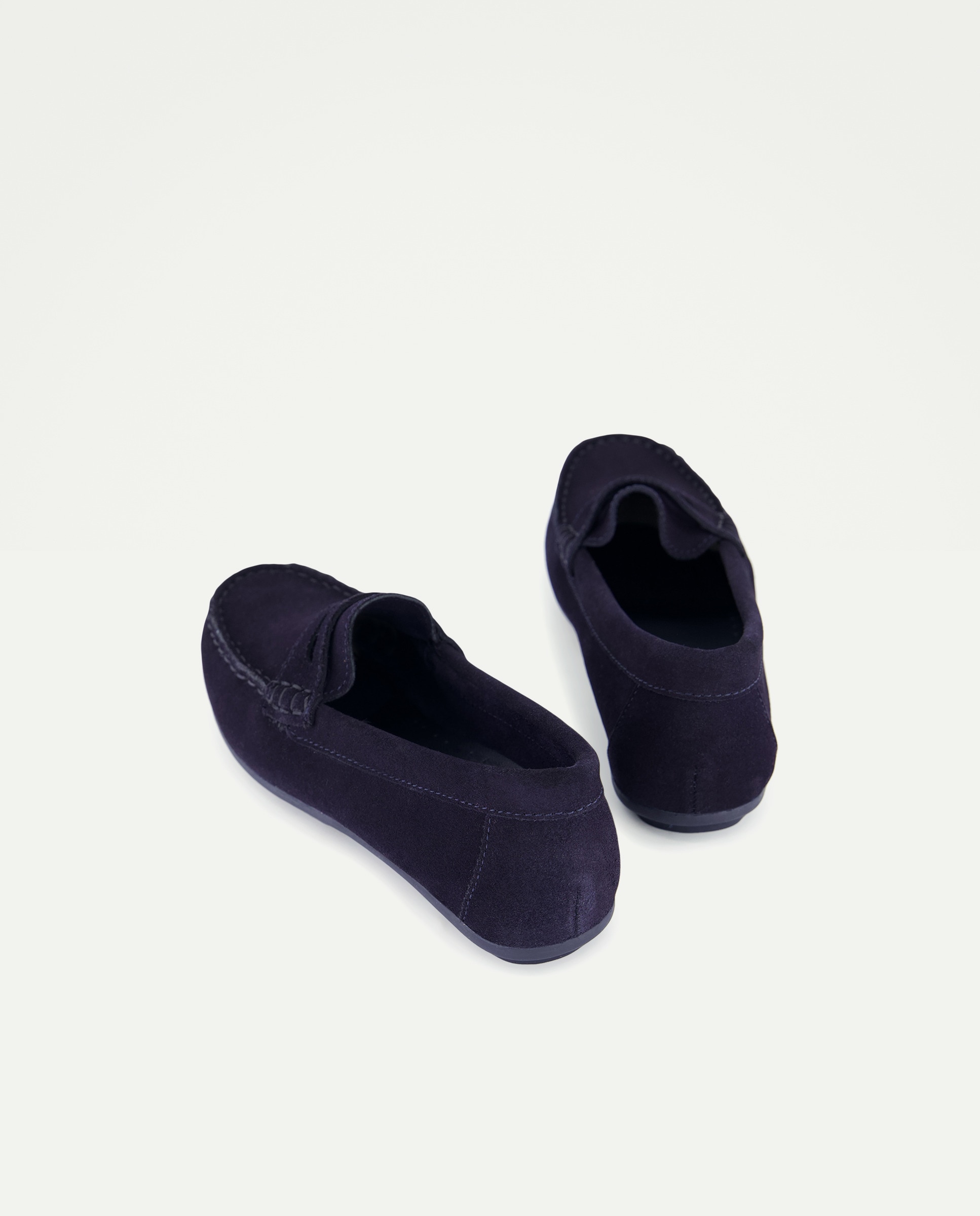 Mocasín niño de serraje Azul marino-3